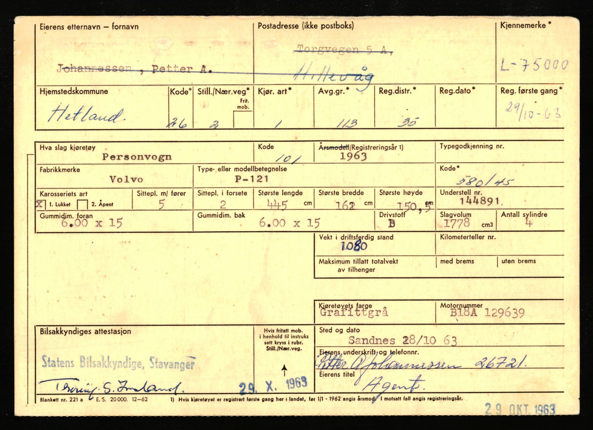 Stavanger trafikkstasjon, AV/SAST-A-101942/0/F/L0068: L-75000 - L-76799, 1930-1971, p. 1