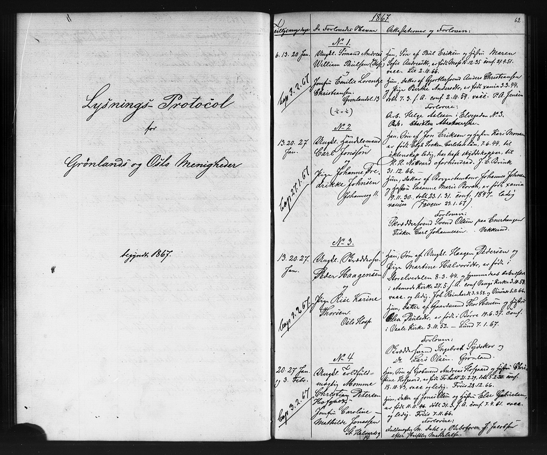 Grønland prestekontor Kirkebøker, SAO/A-10848/G/Ga/L0002: Parish register (copy) no. 2, 1861-1863, p. 62