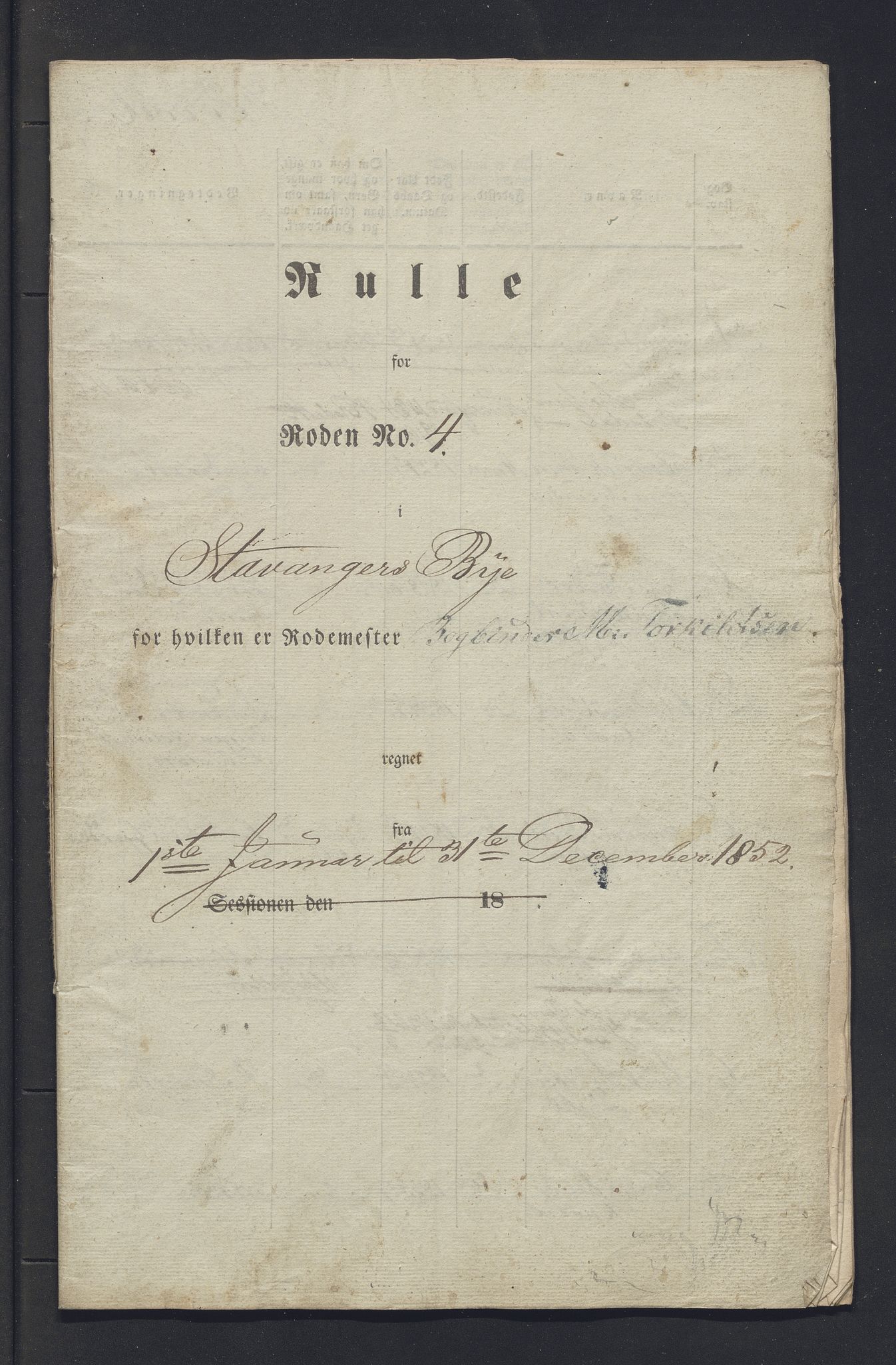 Innrulleringssjefen i Bergen, Avd. III. Bergen og Stavanger 1805-1850, SAB/A-100467/H/Ha/L0009: Mannskapsruller, 1851-1852, p. 309