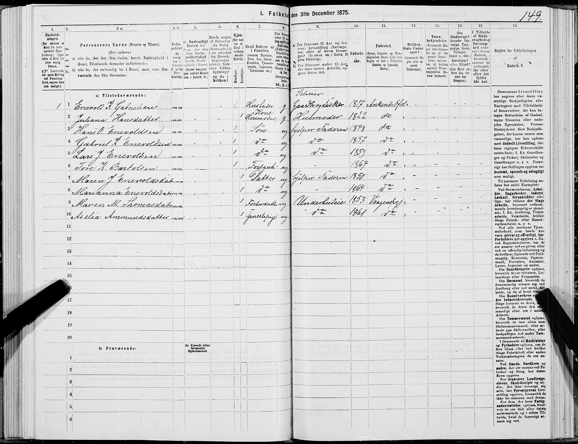 SAT, 1875 census for 1853P Ofoten, 1875, p. 3149