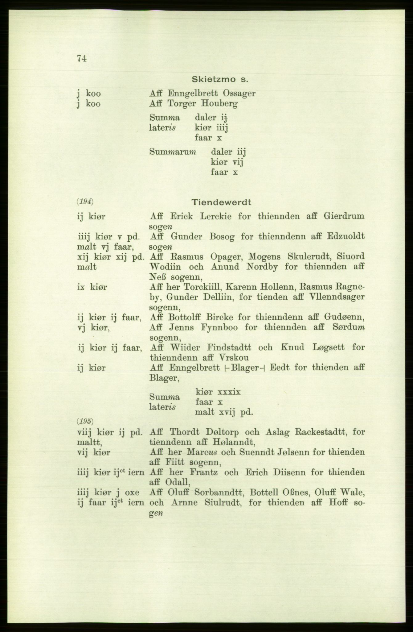 Publikasjoner utgitt av Arkivverket, PUBL/PUBL-001/C/0001: Bind 1: Rekneskap for Akershus len 1557-1558, 1557-1558, p. 74