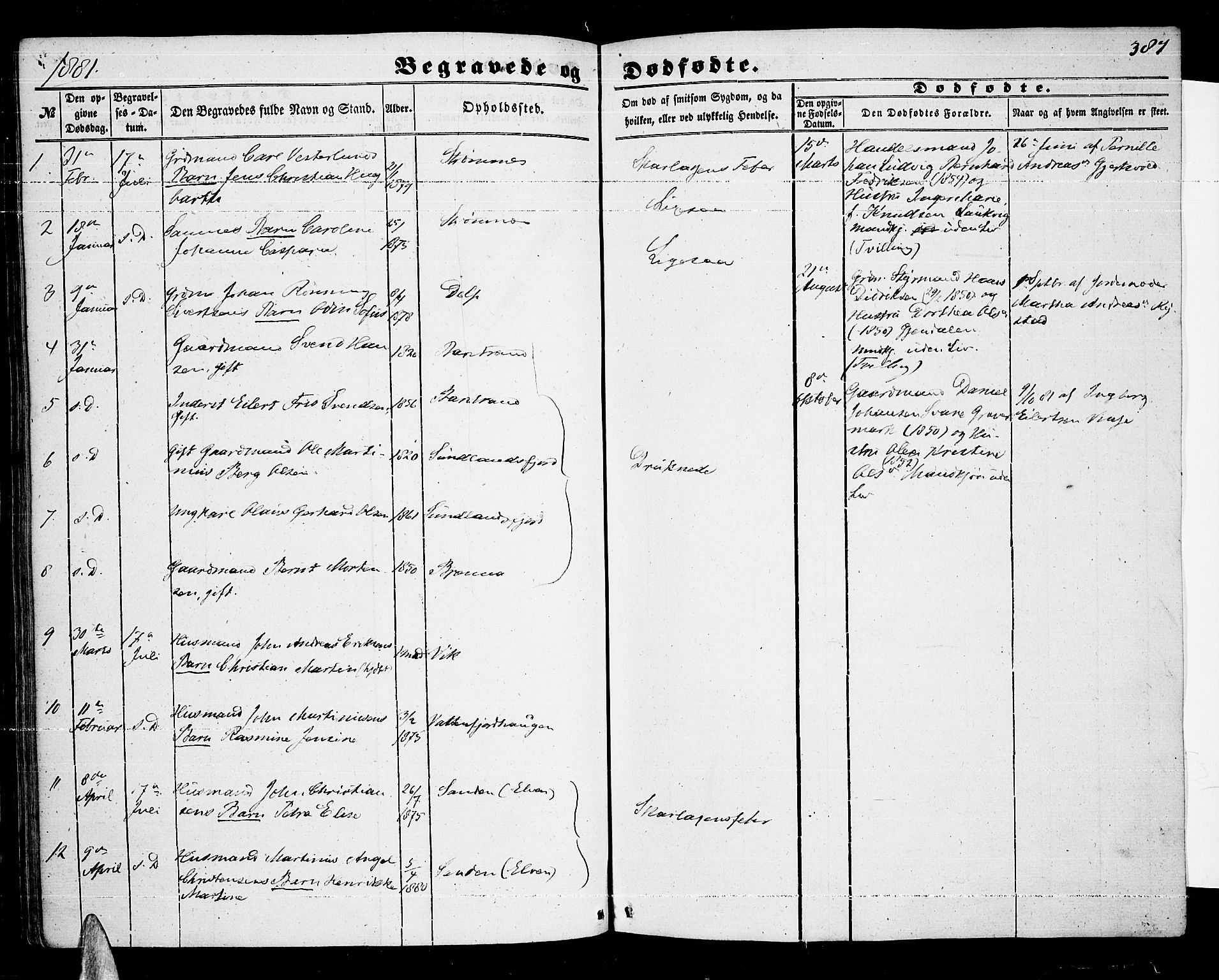 Ministerialprotokoller, klokkerbøker og fødselsregistre - Nordland, SAT/A-1459/876/L1102: Parish register (copy) no. 876C01, 1852-1886, p. 387