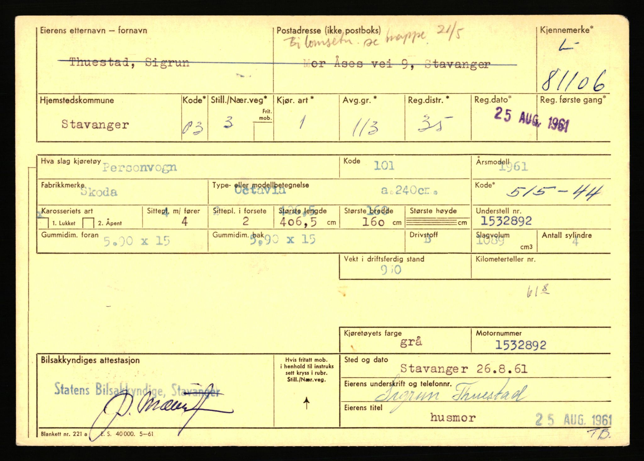 Stavanger trafikkstasjon, AV/SAST-A-101942/0/F/L0071: L-80500 - L-82199, 1930-1971, p. 1081