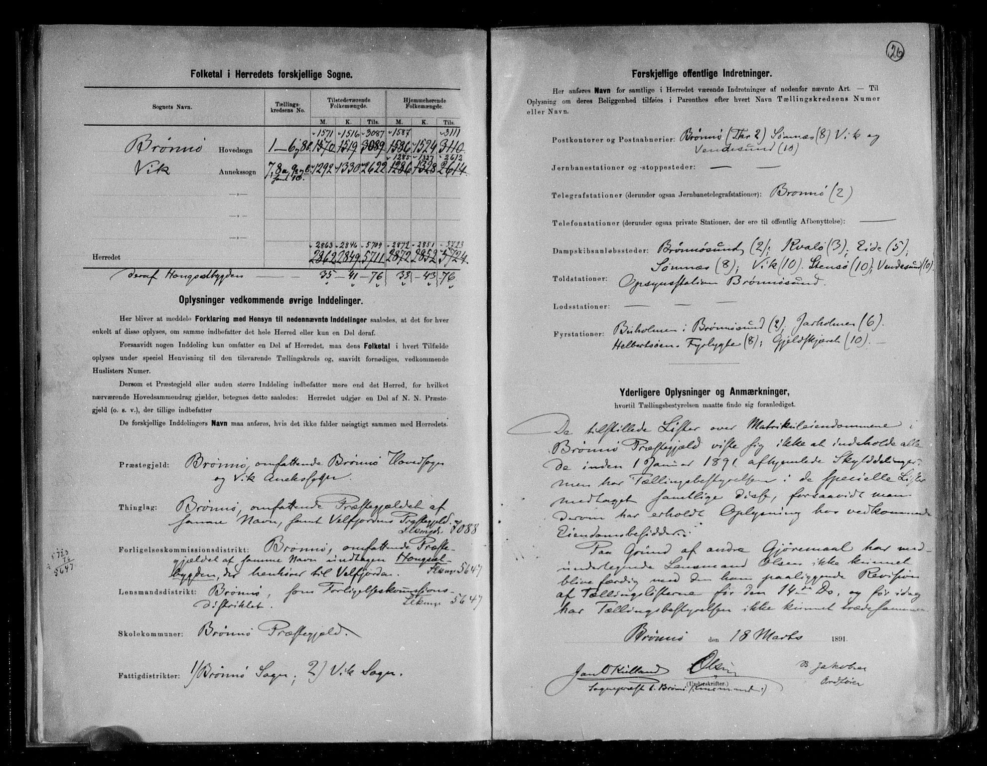 RA, 1891 census for 1814 Brønnøy, 1891, p. 3