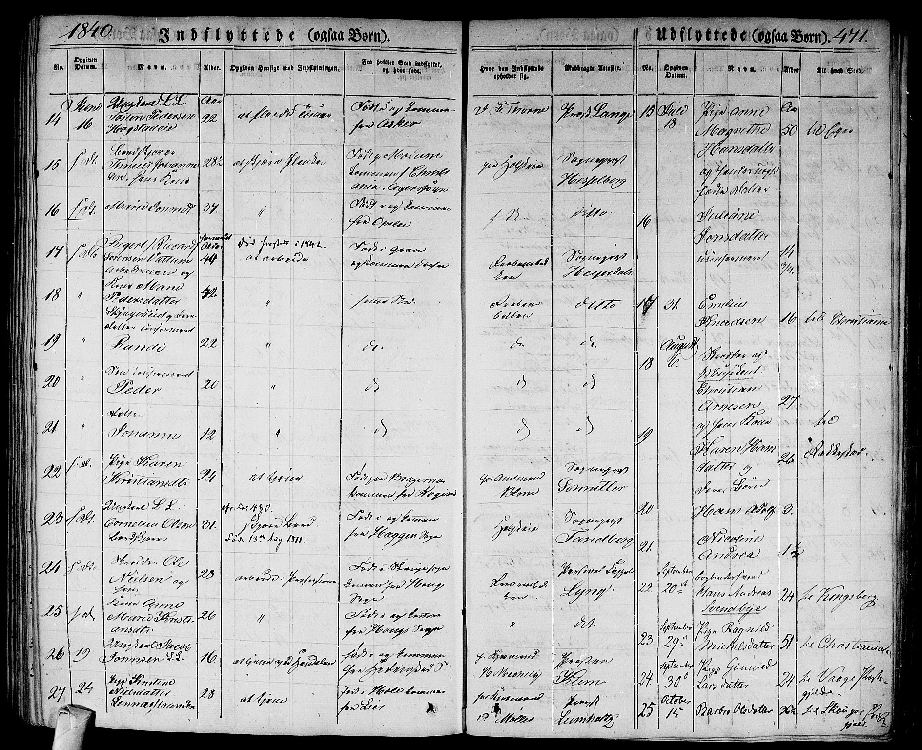 Bragernes kirkebøker, AV/SAKO-A-6/F/Fb/L0001: Parish register (official) no. II 1, 1830-1847, p. 471