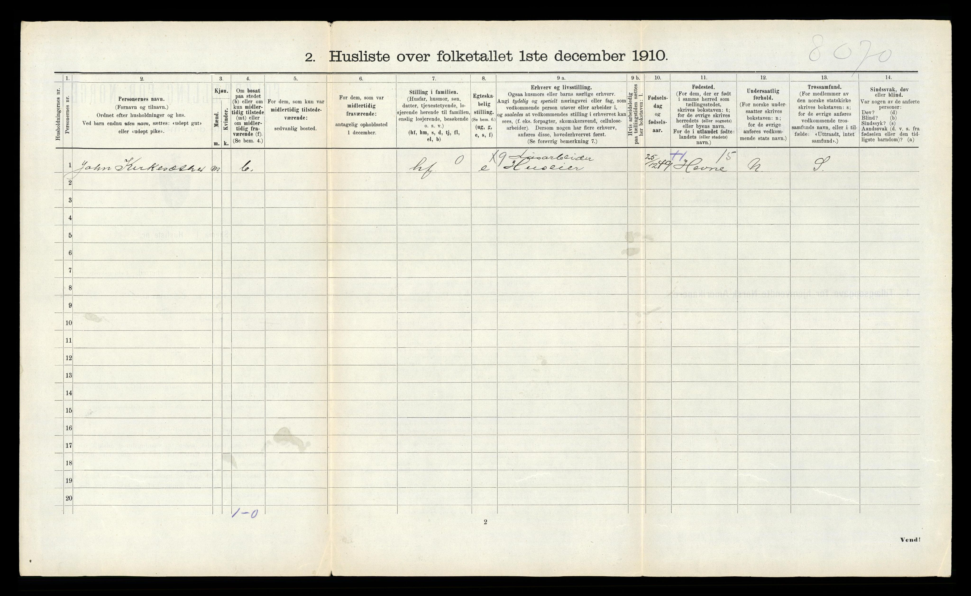 RA, 1910 census for Grytten, 1910, p. 175
