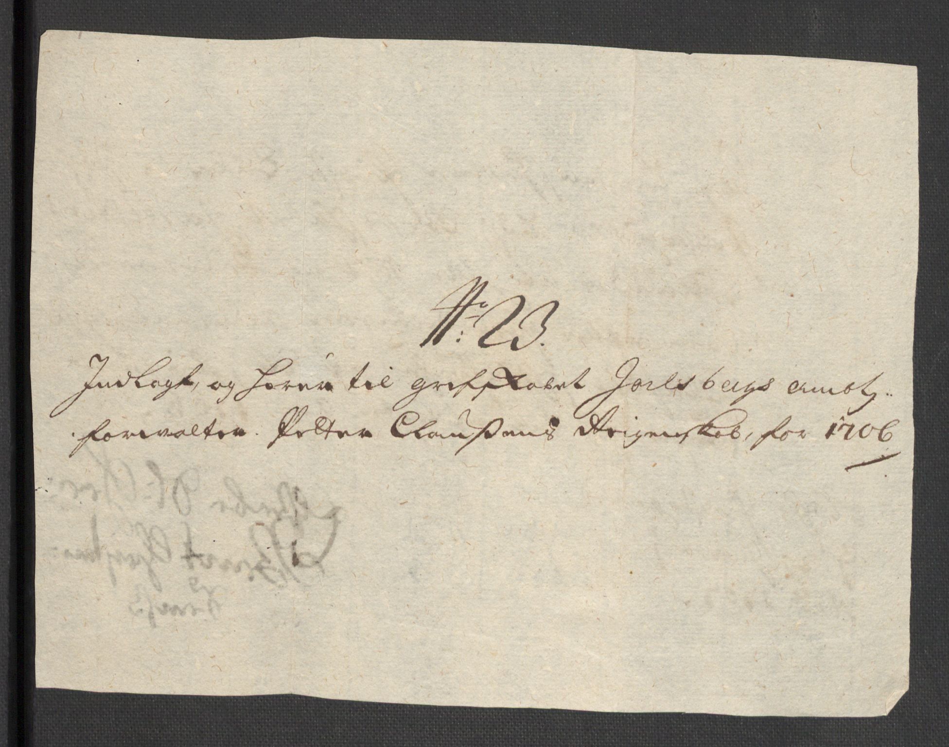 Rentekammeret inntil 1814, Reviderte regnskaper, Fogderegnskap, AV/RA-EA-4092/R32/L1872: Fogderegnskap Jarlsberg grevskap, 1706-1707, p. 241