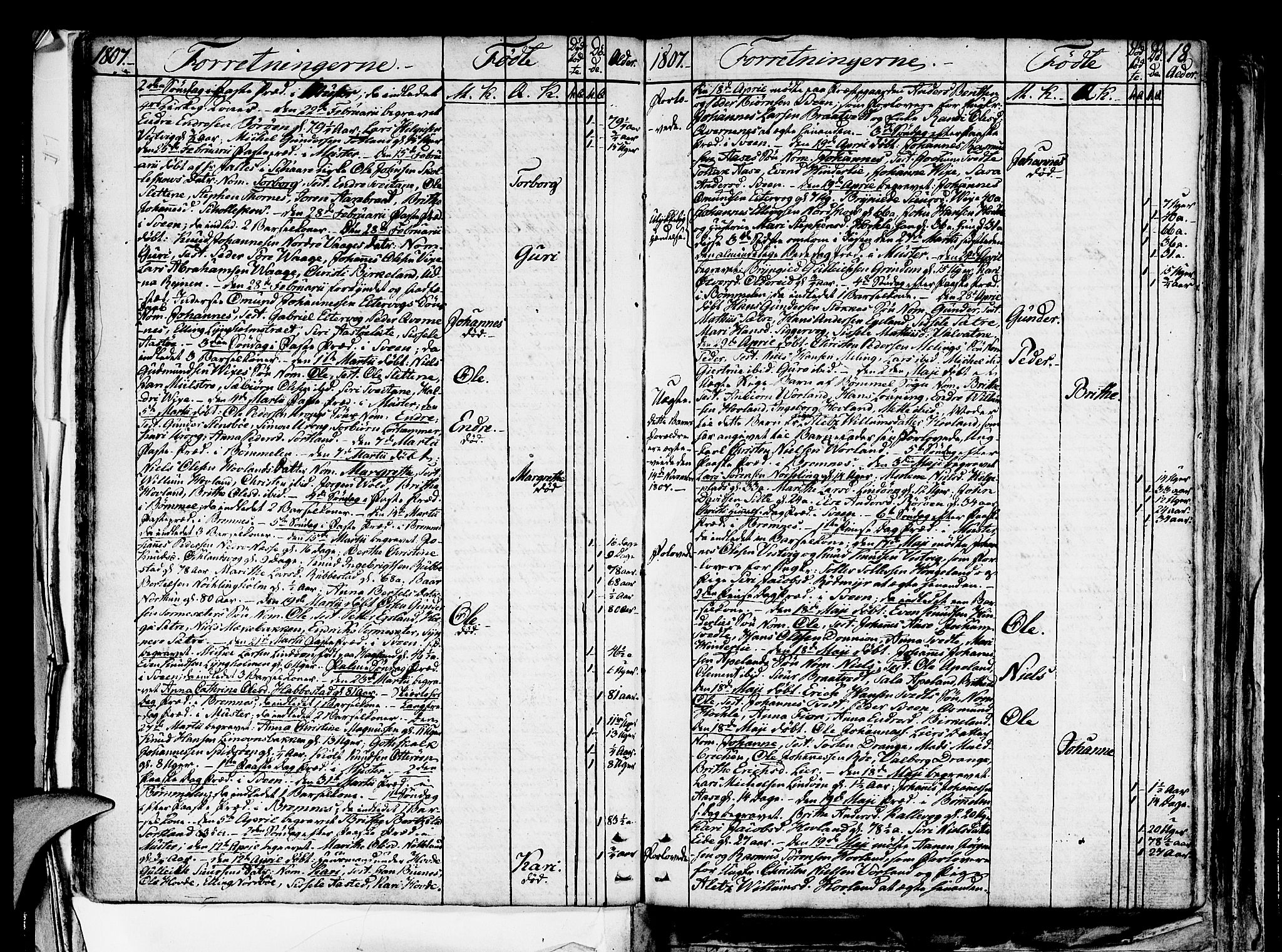 Finnås sokneprestembete, AV/SAB-A-99925/H/Ha/Haa/Haaa/L0004: Parish register (official) no. A 4, 1804-1830, p. 18