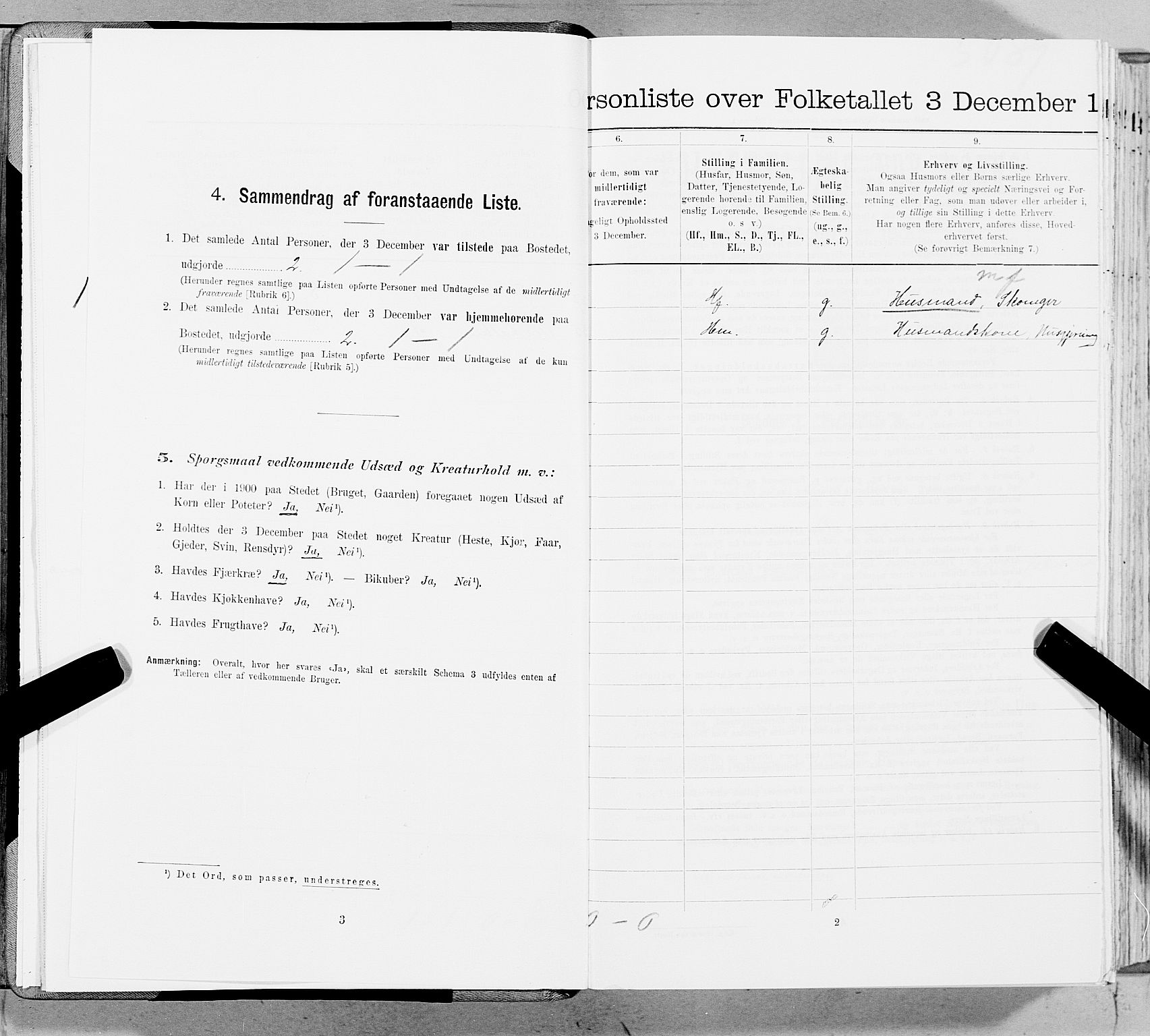 SAT, 1900 census for Vemundvik, 1900, p. 20