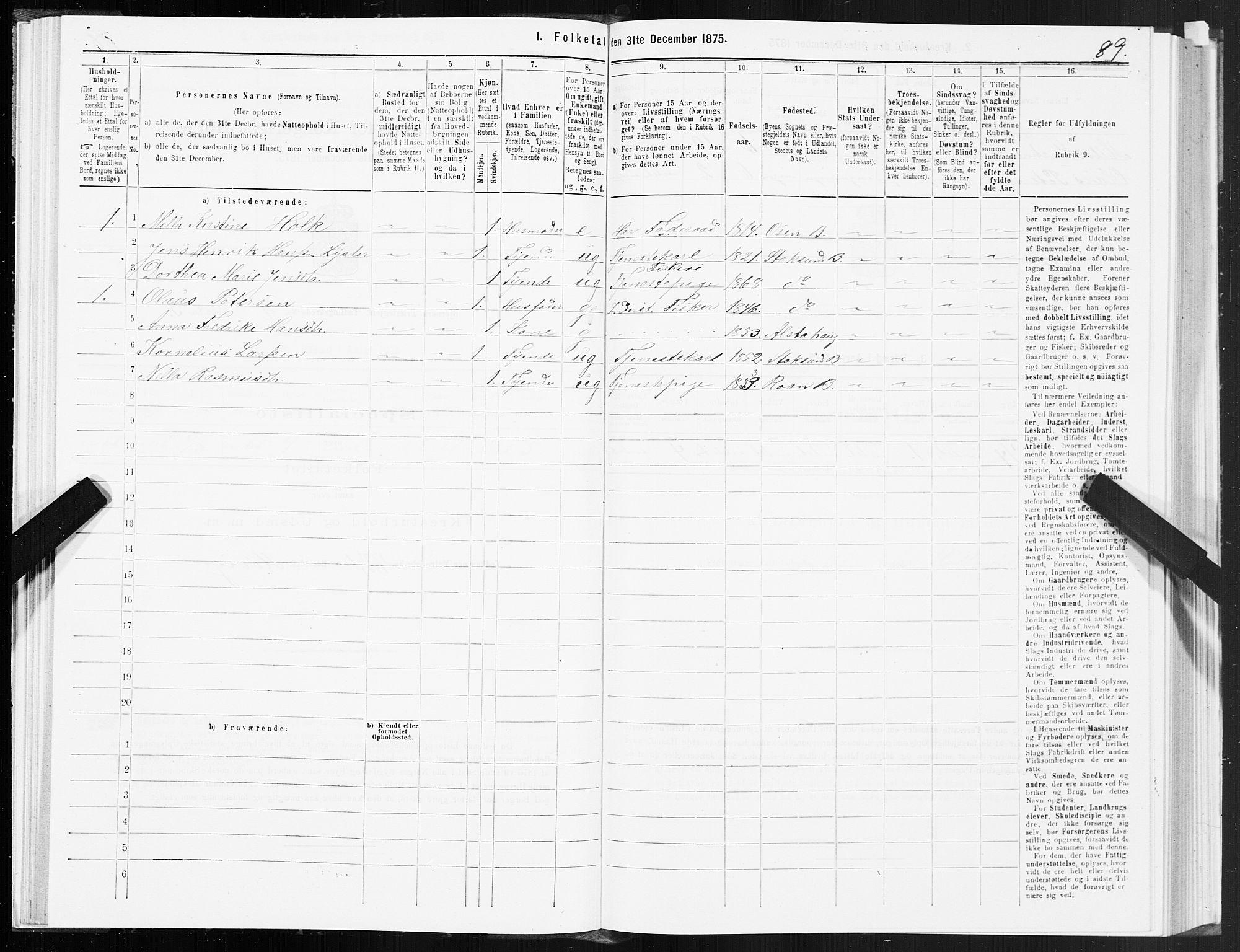 SAT, 1875 census for 1632P Bjørnør, 1875, p. 4089