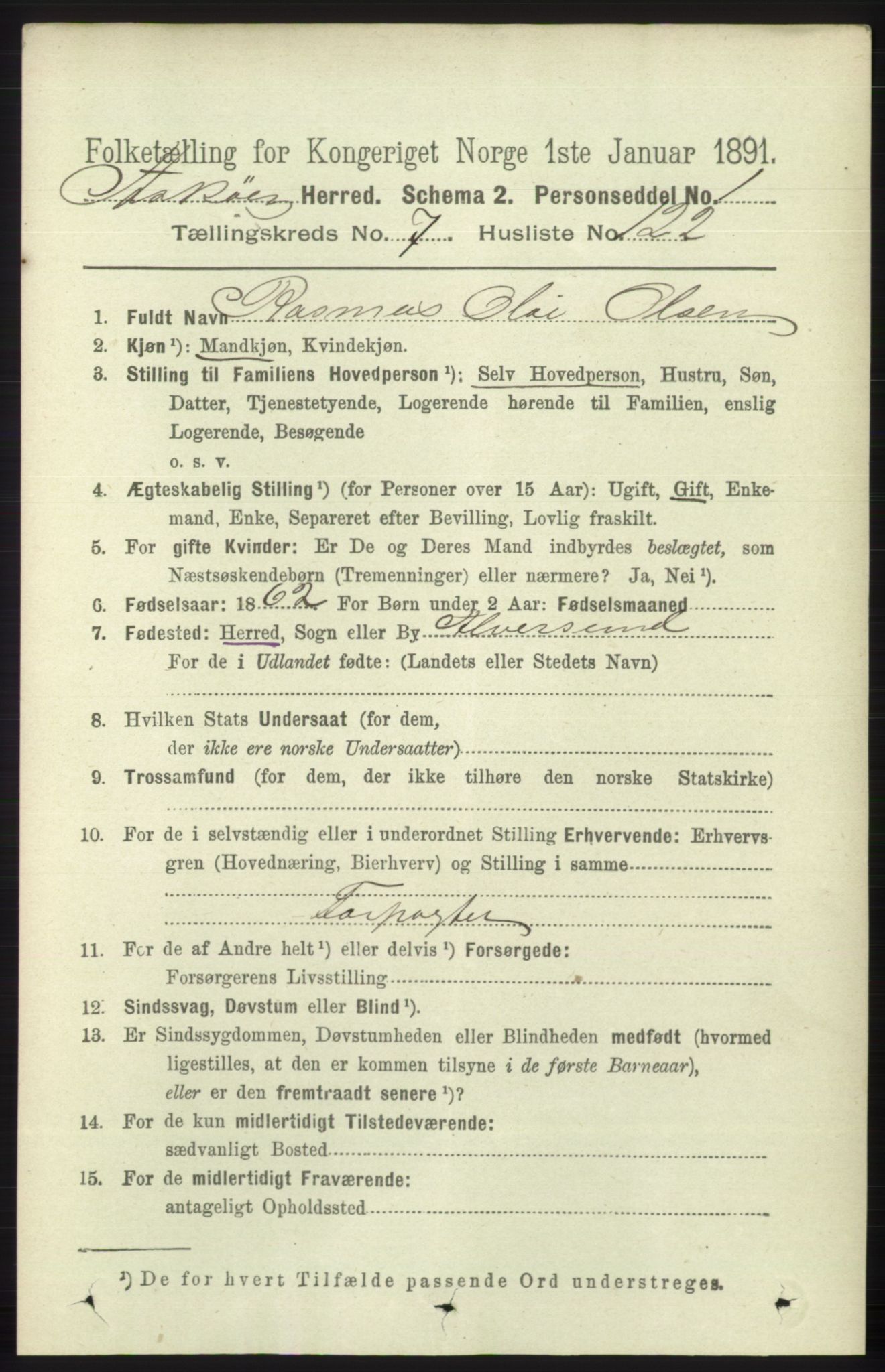 RA, 1891 census for 1247 Askøy, 1891, p. 5309