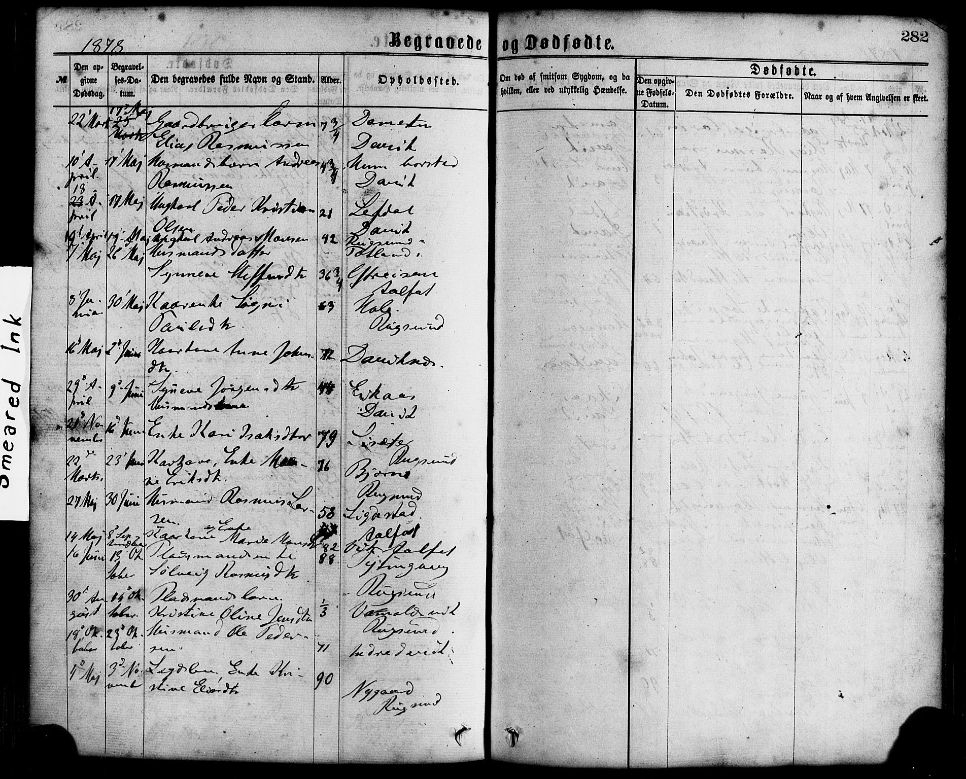 Davik sokneprestembete, SAB/A-79701/H/Haa/Haaa/L0006: Parish register (official) no. A 6, 1867-1881, p. 282