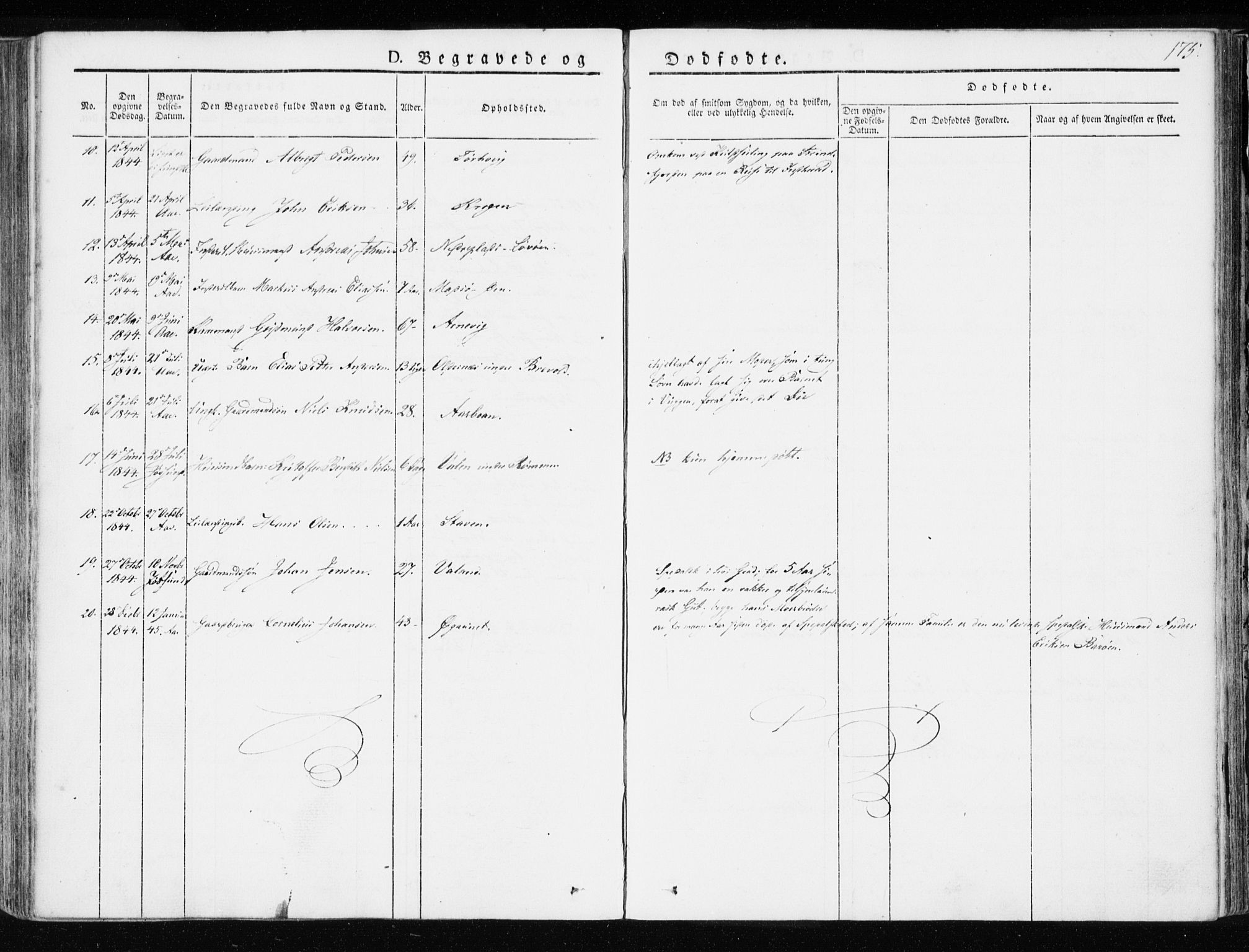 Ministerialprotokoller, klokkerbøker og fødselsregistre - Sør-Trøndelag, SAT/A-1456/655/L0676: Parish register (official) no. 655A05, 1830-1847, p. 175