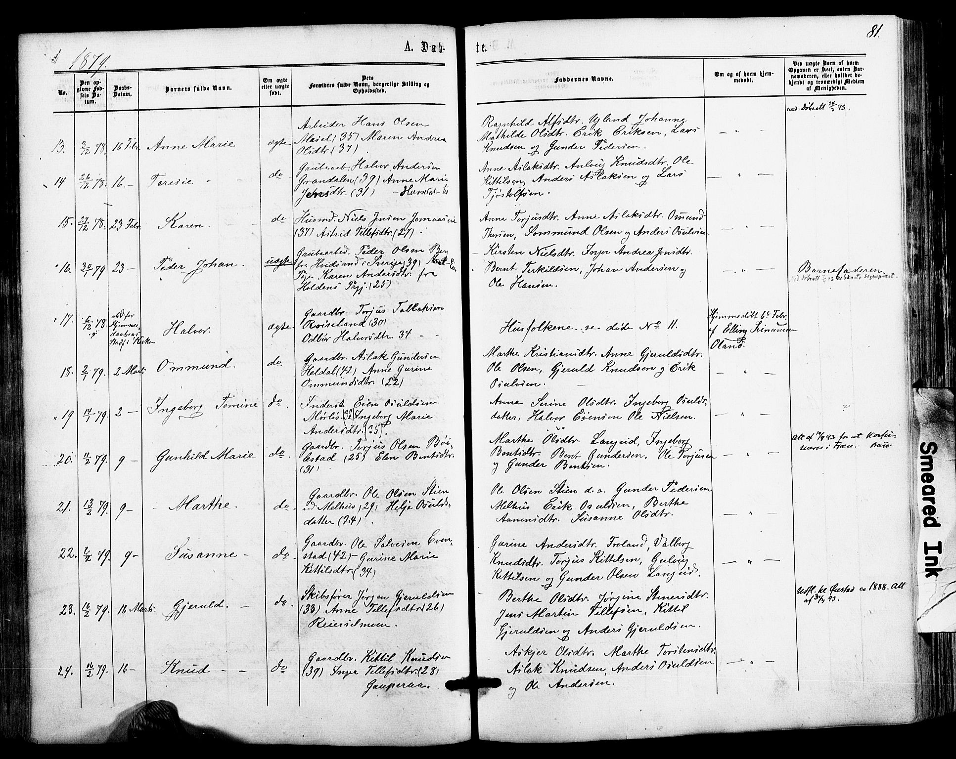 Froland sokneprestkontor, AV/SAK-1111-0013/F/Fa/L0003: Parish register (official) no. A 3, 1864-1881, p. 81