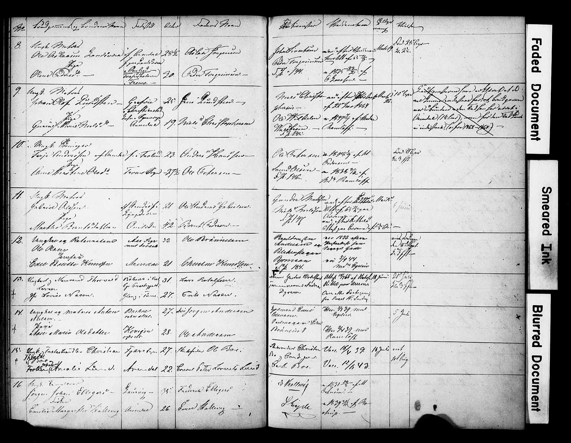 Arendal sokneprestkontor, Trefoldighet, AV/SAK-1111-0040/F/Fe/L0002: Banns register no. A VI 2, 1847-1871