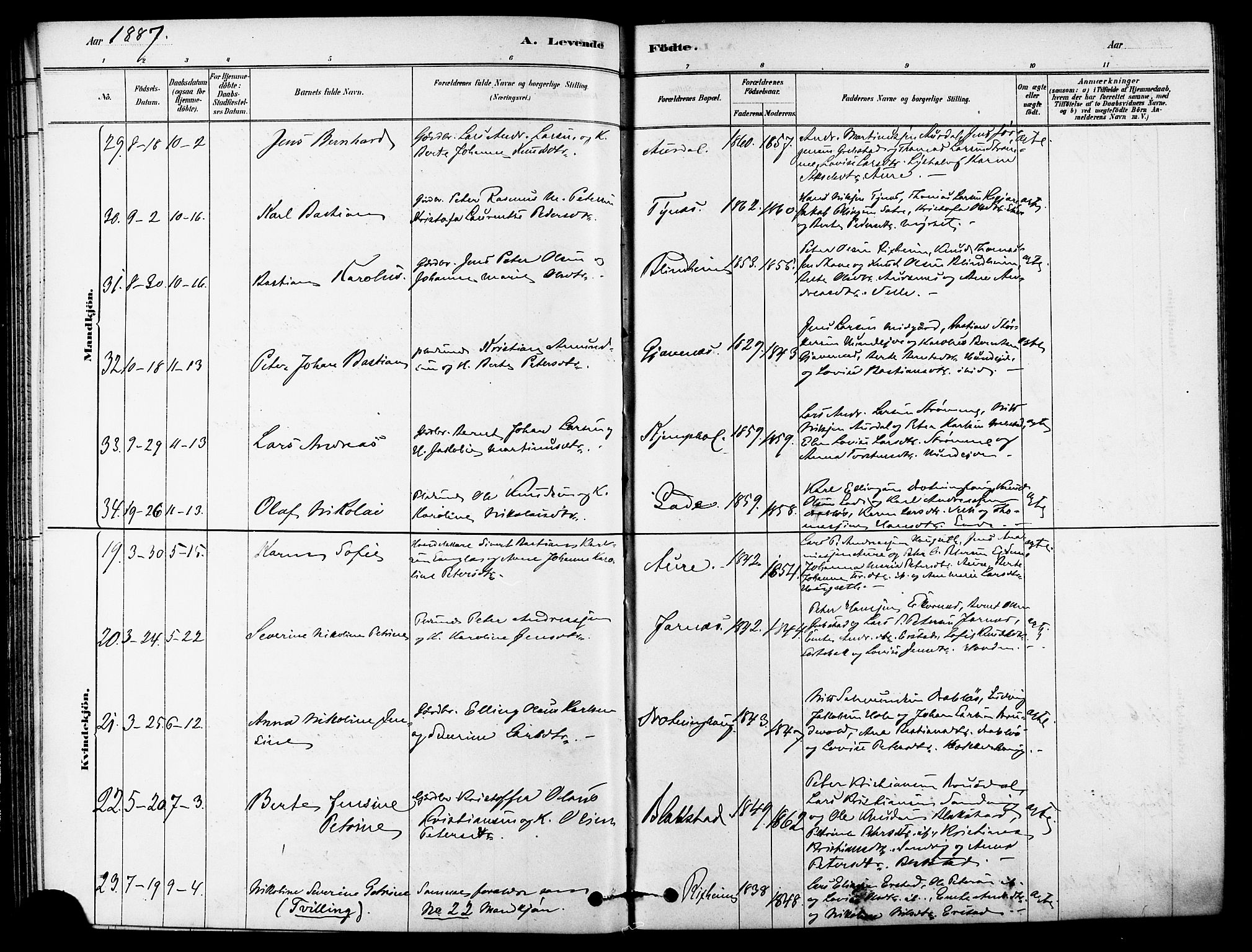 Ministerialprotokoller, klokkerbøker og fødselsregistre - Møre og Romsdal, AV/SAT-A-1454/523/L0334: Parish register (official) no. 523A01, 1878-1891