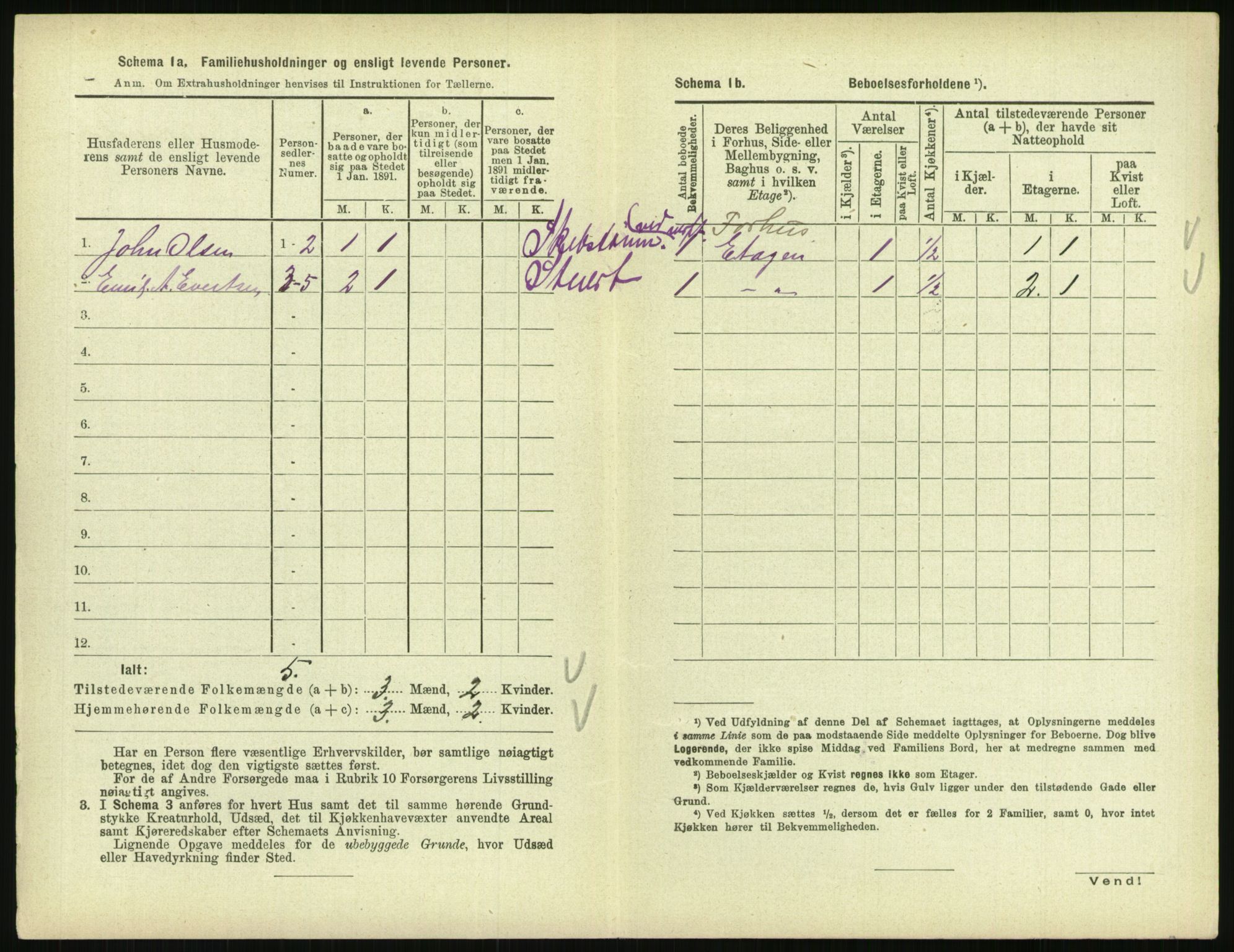 RA, 1891 census for 0801 Kragerø, 1891, p. 1239