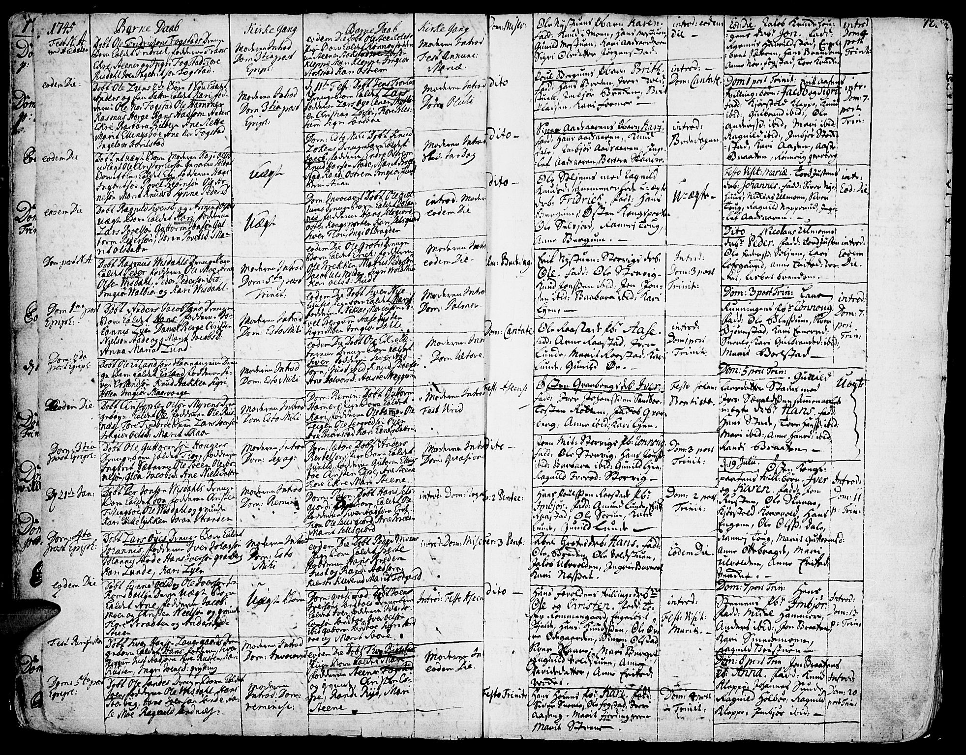 Vågå prestekontor, AV/SAH-PREST-076/H/Ha/Haa/L0001: Parish register (official) no. 1, 1739-1810, p. 12