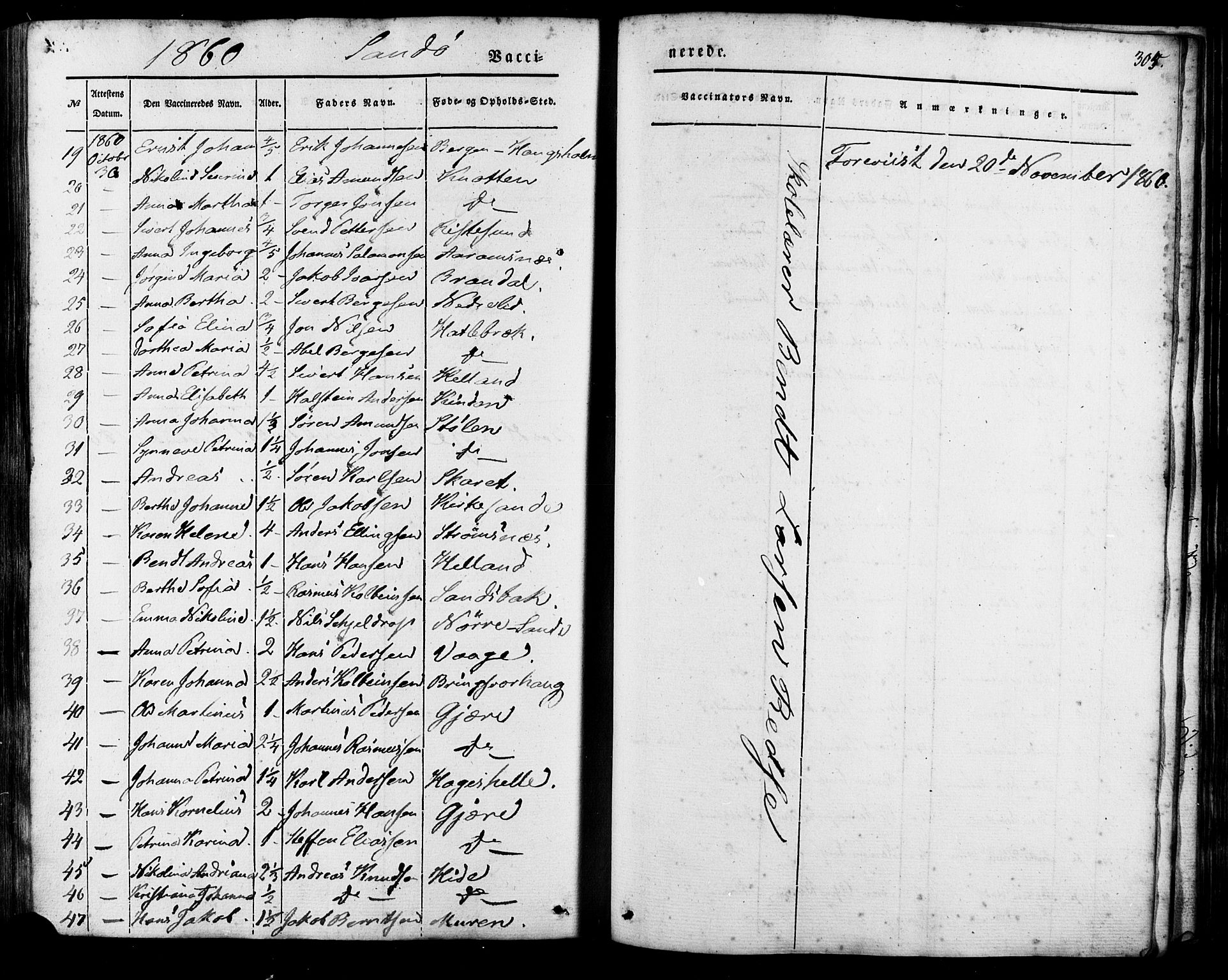 Ministerialprotokoller, klokkerbøker og fødselsregistre - Møre og Romsdal, AV/SAT-A-1454/503/L0034: Parish register (official) no. 503A02, 1841-1884, p. 305