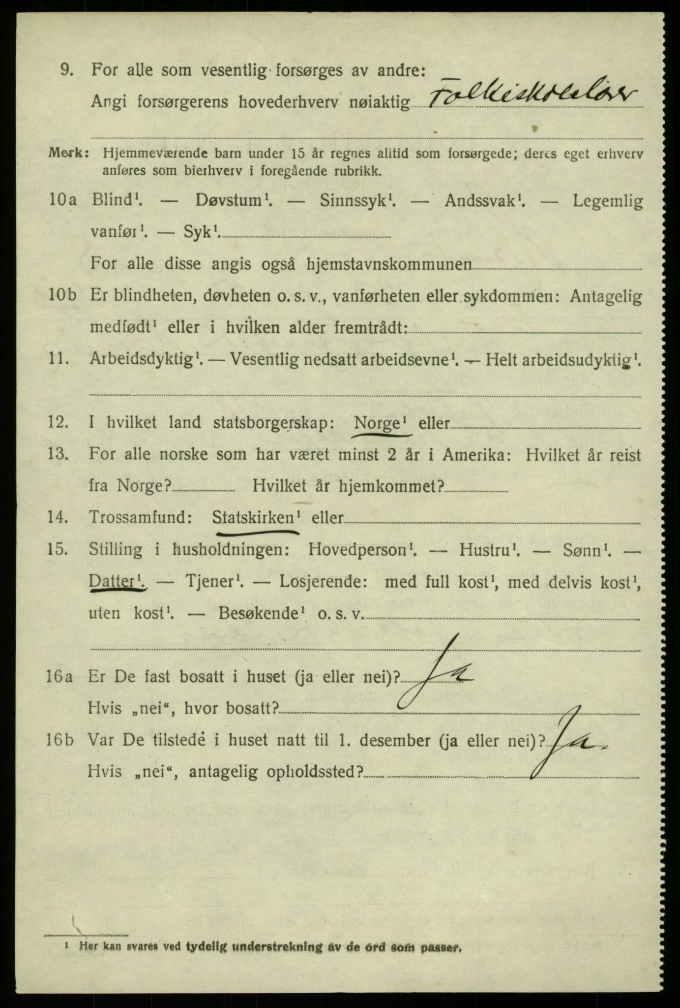 SAB, 1920 census for Hamre, 1920, p. 4836