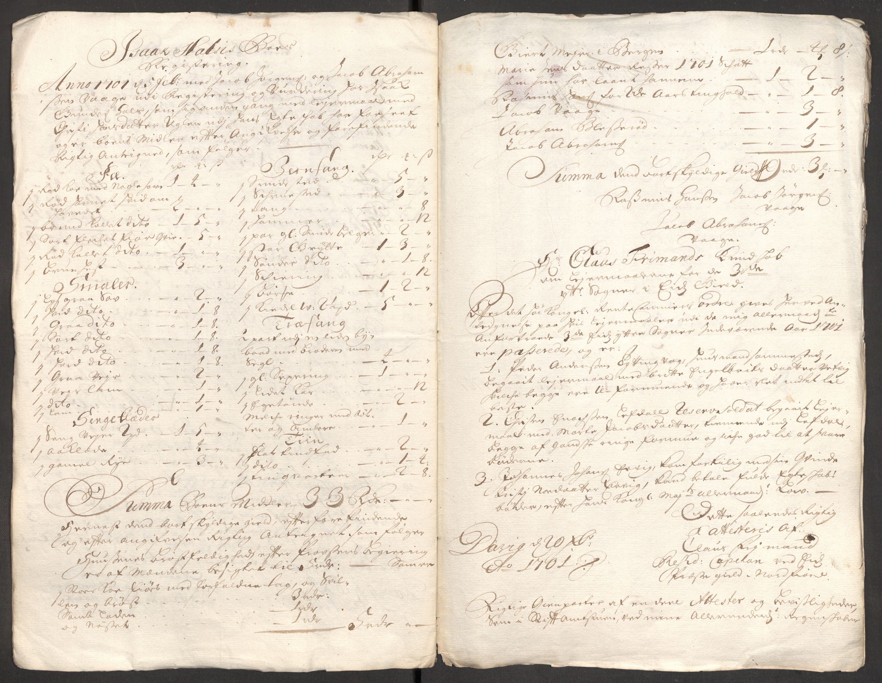 Rentekammeret inntil 1814, Reviderte regnskaper, Fogderegnskap, RA/EA-4092/R53/L3425: Fogderegnskap Sunn- og Nordfjord, 1700-1701, p. 319