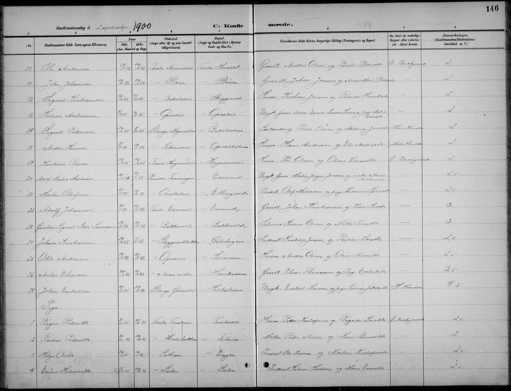 Romedal prestekontor, AV/SAH-PREST-004/L/L0013: Parish register (copy) no. 13, 1896-1937, p. 146