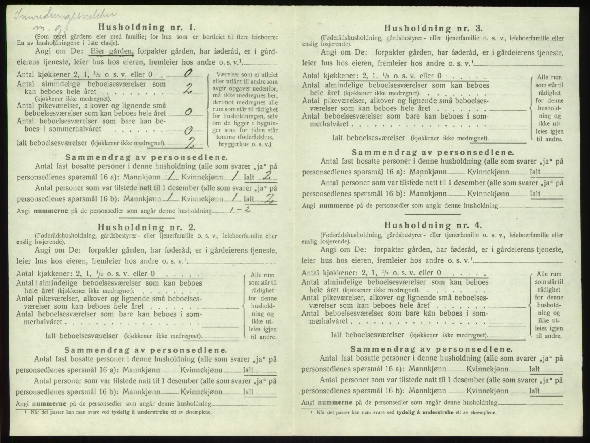 SAB, 1920 census for Leikanger, 1920, p. 688