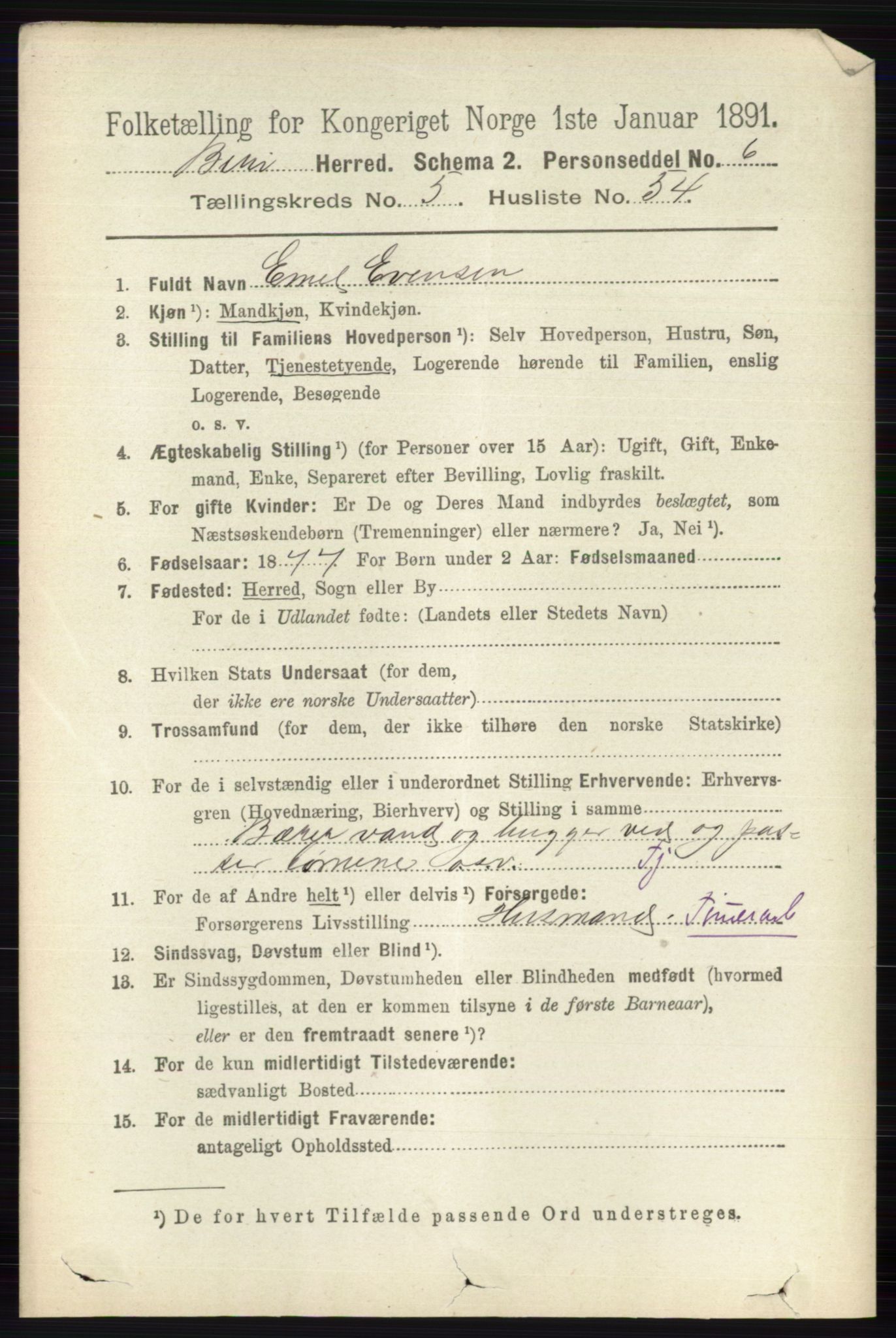 RA, 1891 census for 0525 Biri, 1891, p. 2076