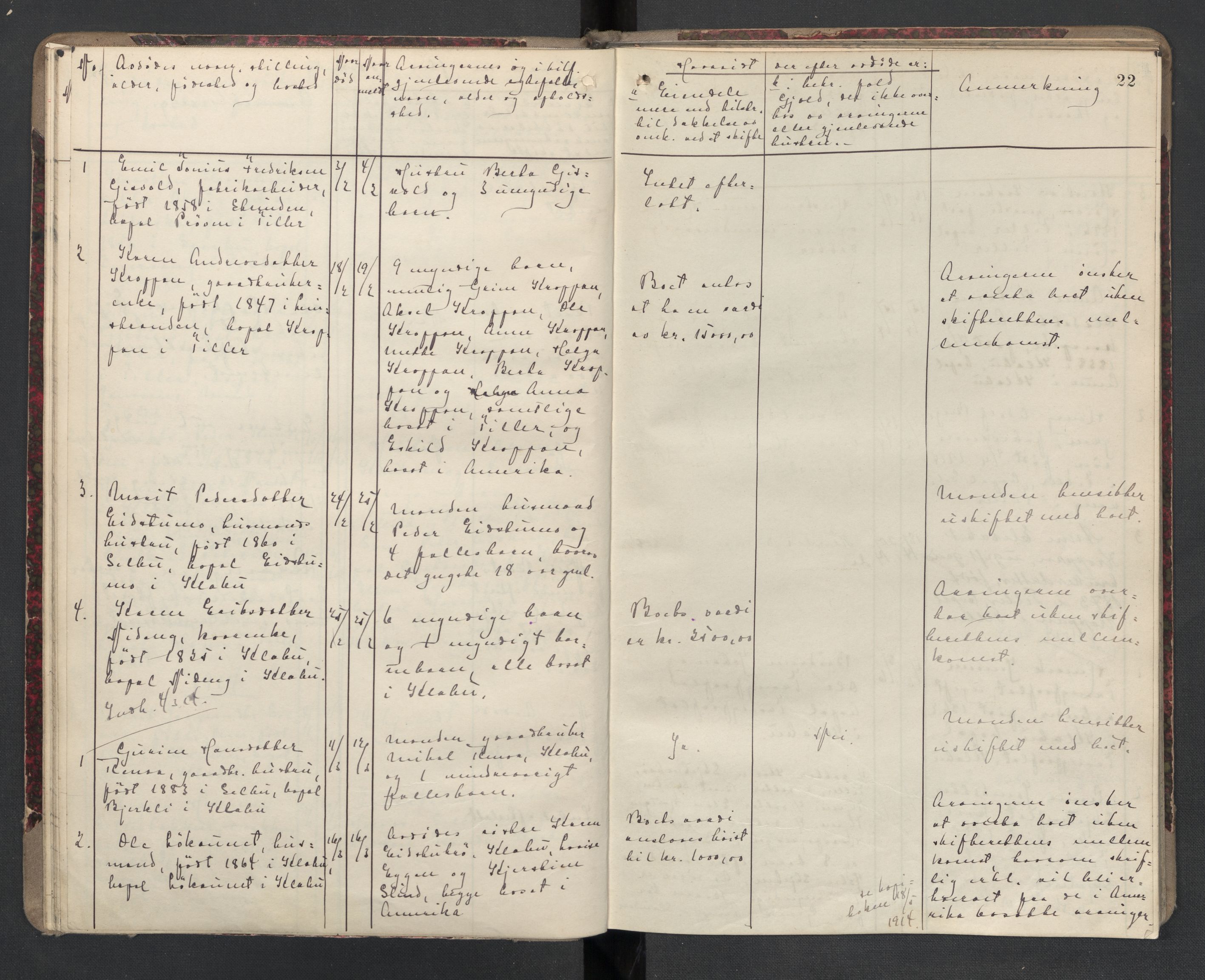 Klæbu lensmannskontor, AV/SAT-A-1059/1/02/L0001: 2.01.01 Anmeldte dødsfall, 1908-1924, p. 22