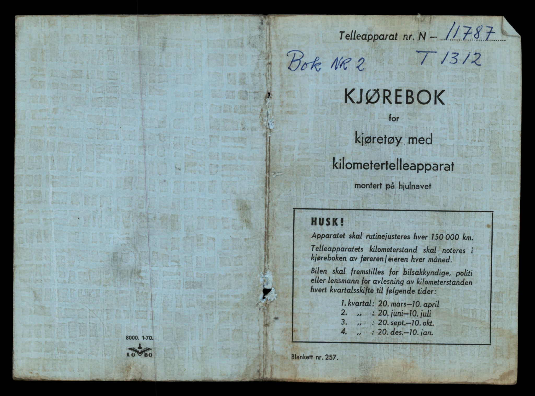 Møre og Romsdal vegkontor - Ålesund trafikkstasjon, AV/SAT-A-4099/F/Fe/L0012: Registreringskort for kjøretøy T 1290 - T 1450, 1927-1998, p. 523