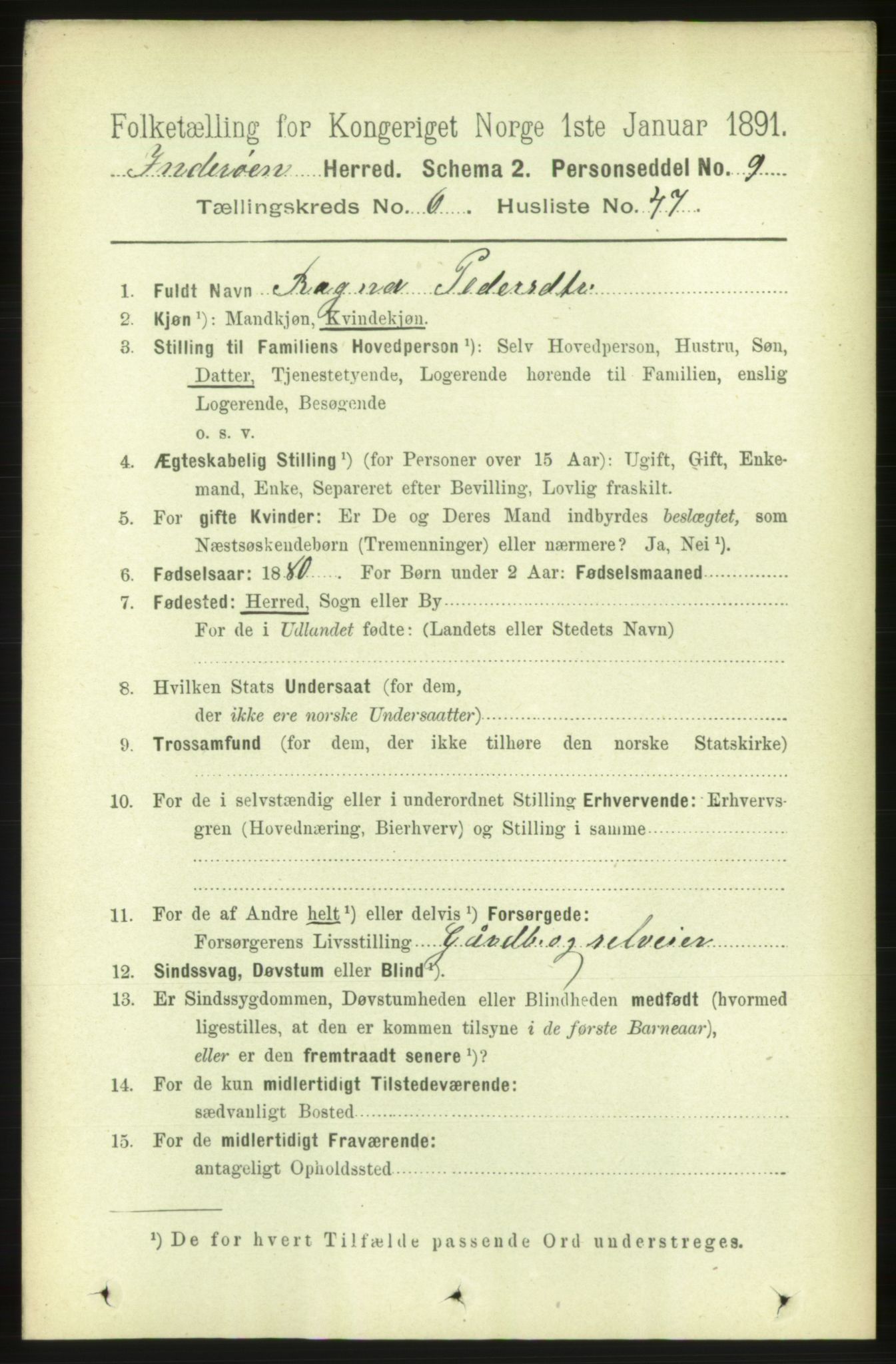 RA, 1891 census for 1729 Inderøy, 1891, p. 3651