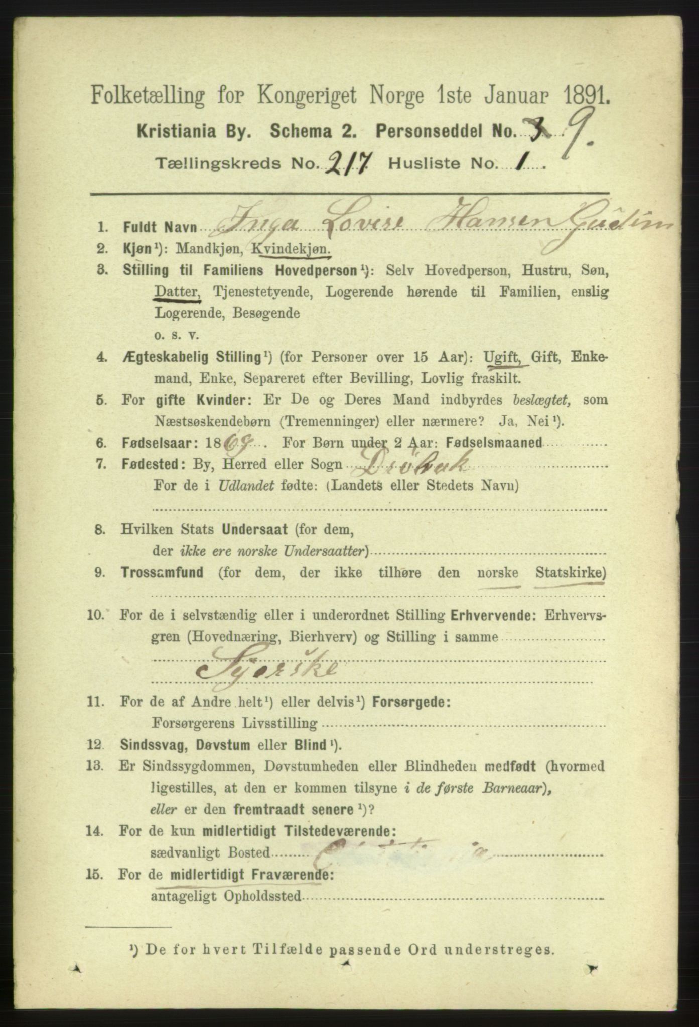 RA, 1891 census for 0301 Kristiania, 1891, p. 128356