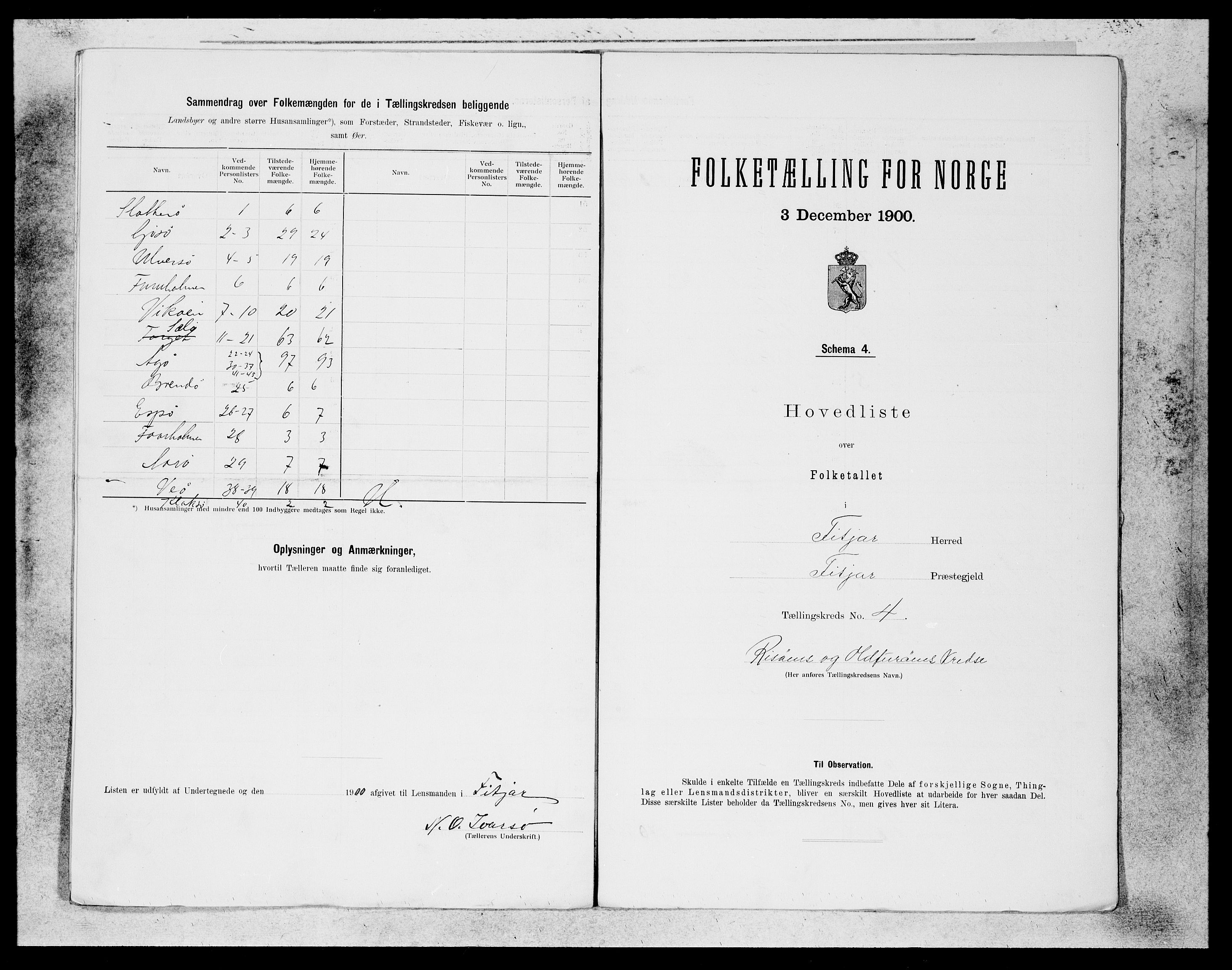 SAB, 1900 census for Fitjar, 1900, p. 7