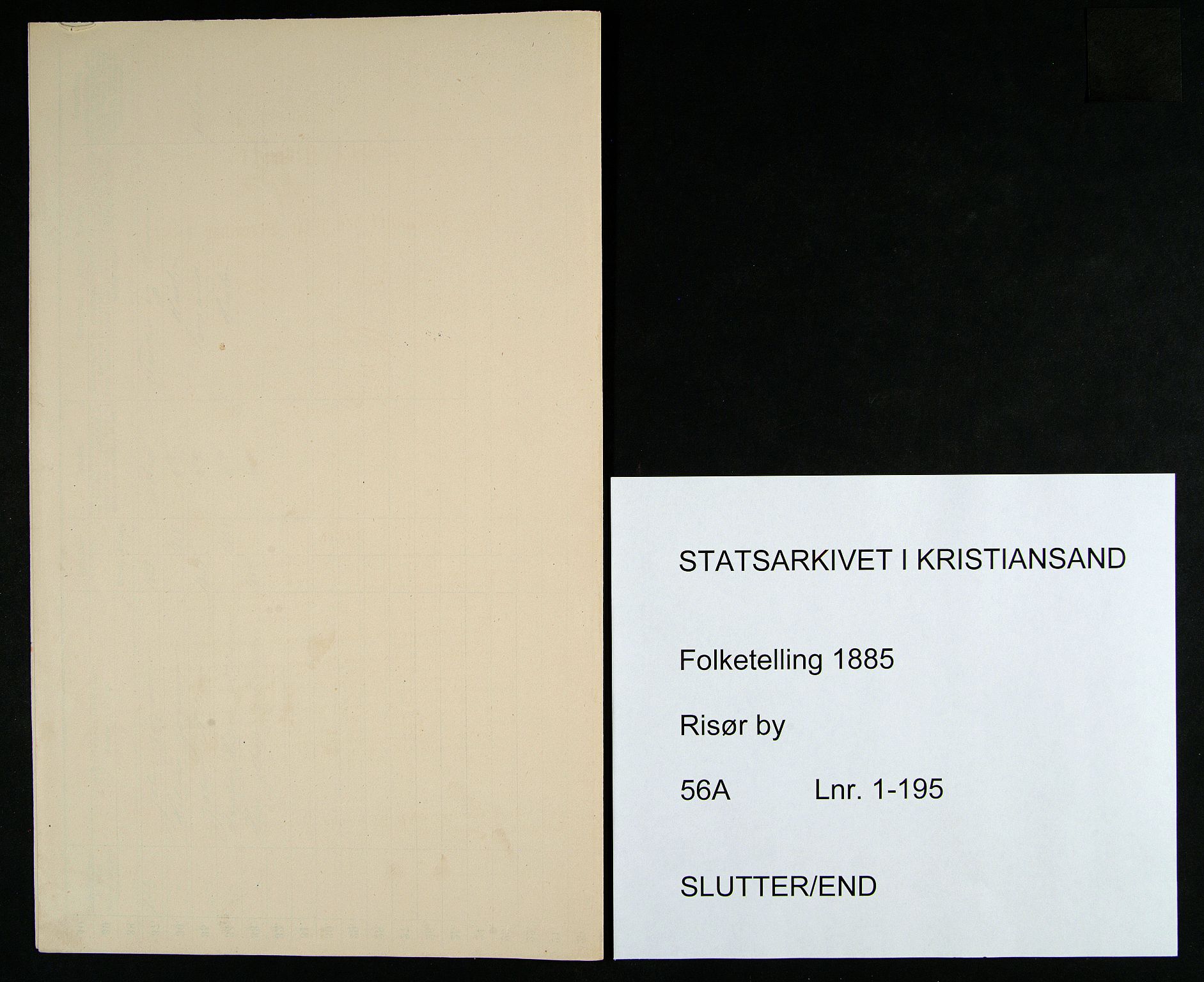 SAK, 1885 census for 0901 Risør, 1885, p. 195