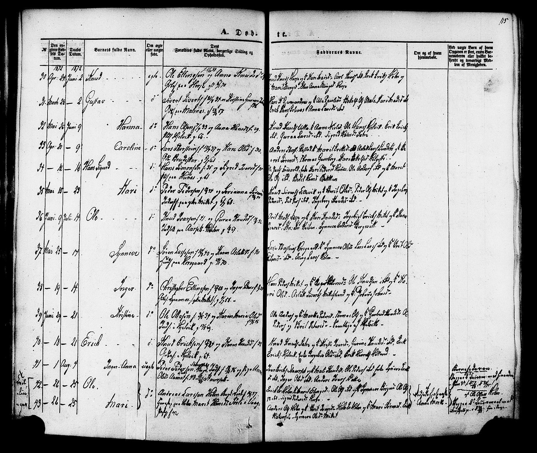 Ministerialprotokoller, klokkerbøker og fødselsregistre - Møre og Romsdal, AV/SAT-A-1454/547/L0603: Parish register (official) no. 547A05, 1846-1877, p. 115