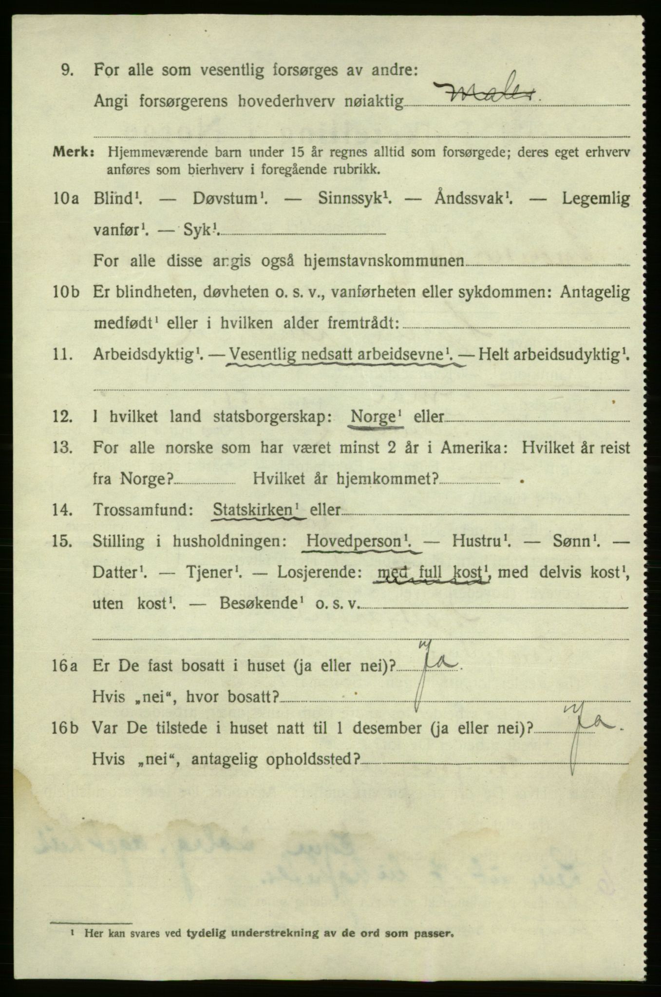 SAO, 1920 census for Fredrikshald, 1920, p. 25634