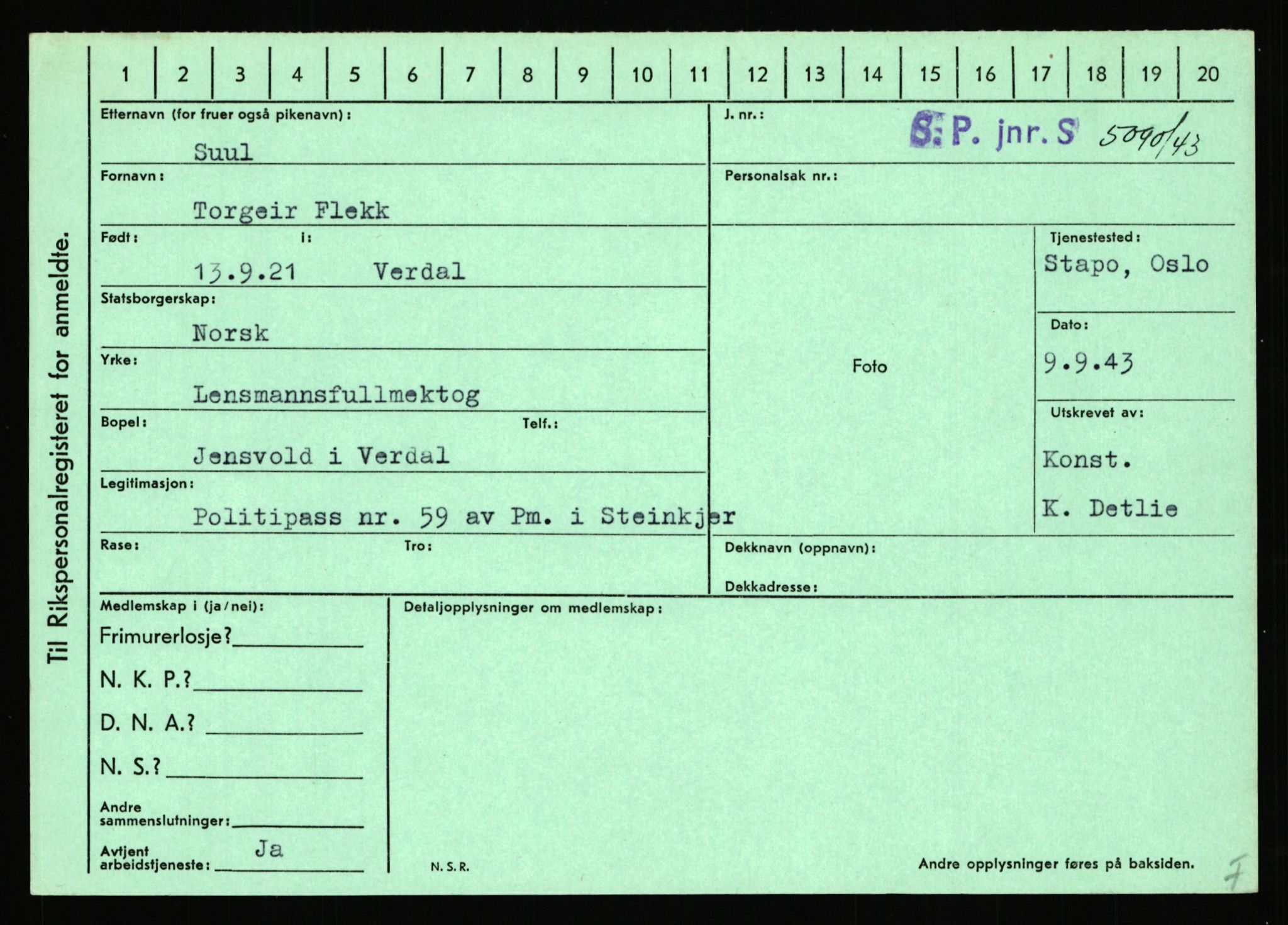 Statspolitiet - Hovedkontoret / Osloavdelingen, AV/RA-S-1329/C/Ca/L0014: Seterlien - Svartås, 1943-1945, p. 5010