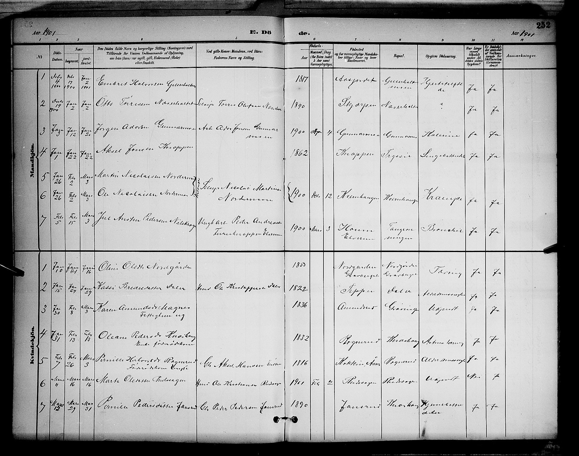 Våler prestekontor, Hedmark, AV/SAH-PREST-040/H/Ha/Hab/L0001: Parish register (copy) no. 1, 1894-1904, p. 252