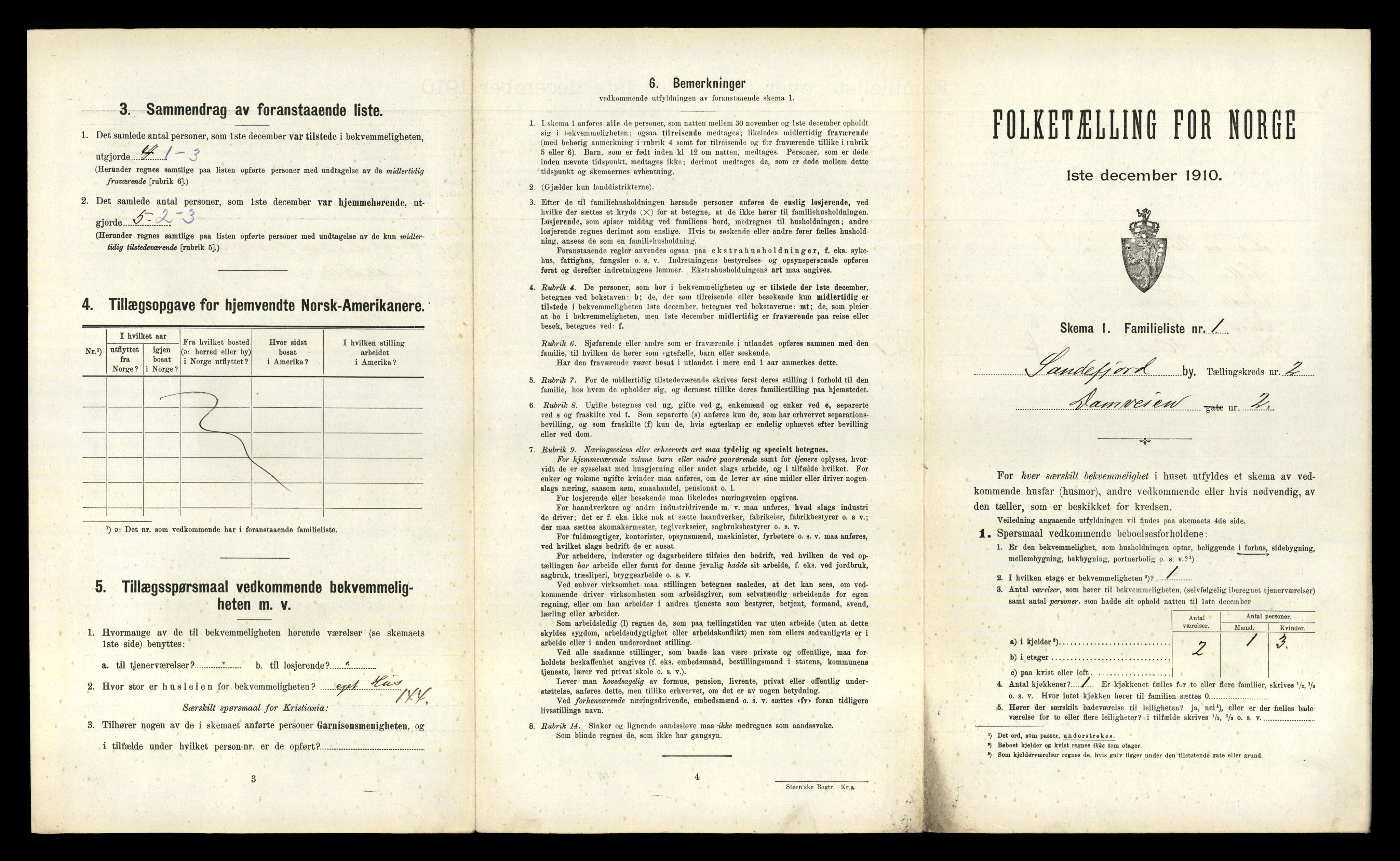 RA, 1910 census for Sandefjord, 1910, p. 370