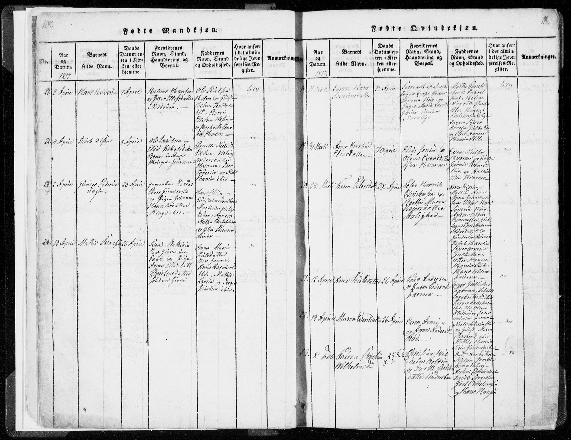Hedrum kirkebøker, SAKO/A-344/F/Fa/L0004: Parish register (official) no. I 4, 1817-1835, p. 10-11