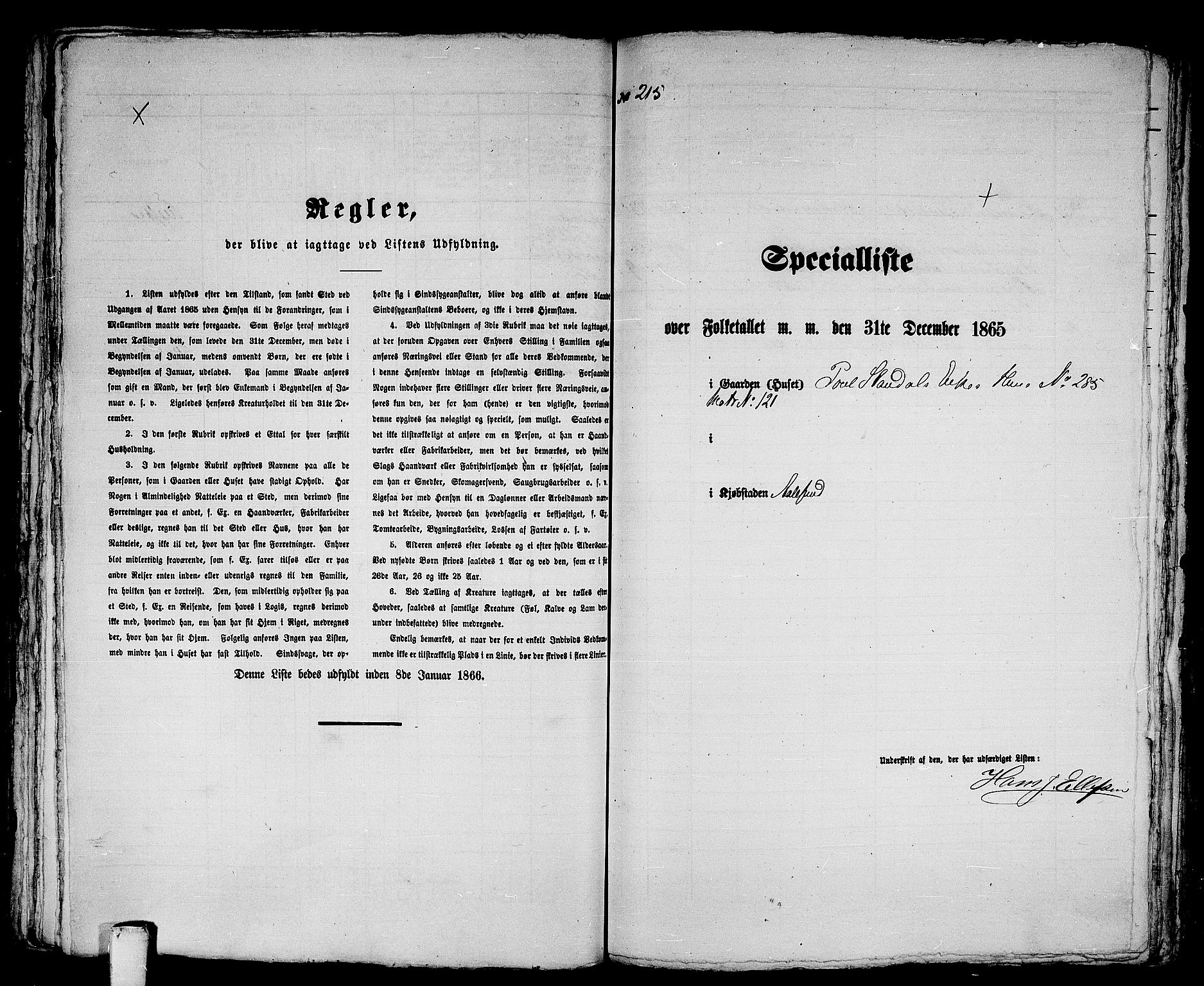 RA, 1865 census for Ålesund, 1865, p. 451