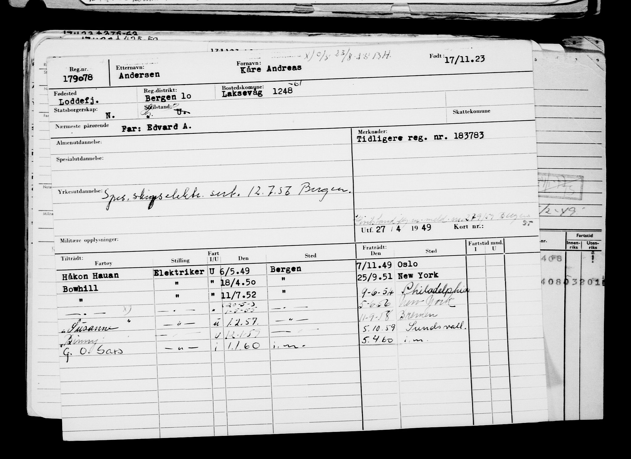 Direktoratet for sjømenn, AV/RA-S-3545/G/Gb/L0225: Hovedkort, 1923, p. 43