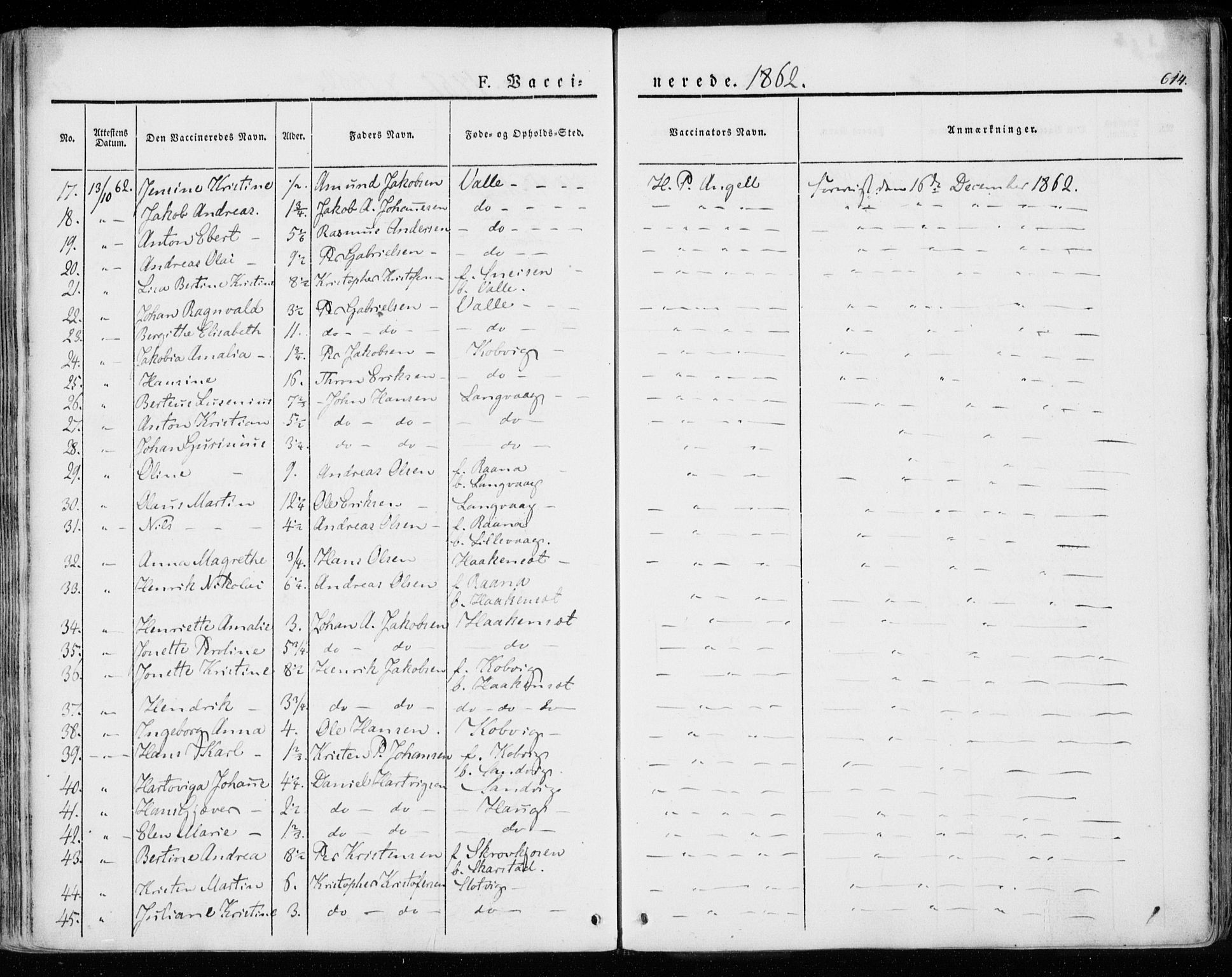 Ministerialprotokoller, klokkerbøker og fødselsregistre - Nordland, AV/SAT-A-1459/872/L1033: Parish register (official) no. 872A08, 1840-1863, p. 614