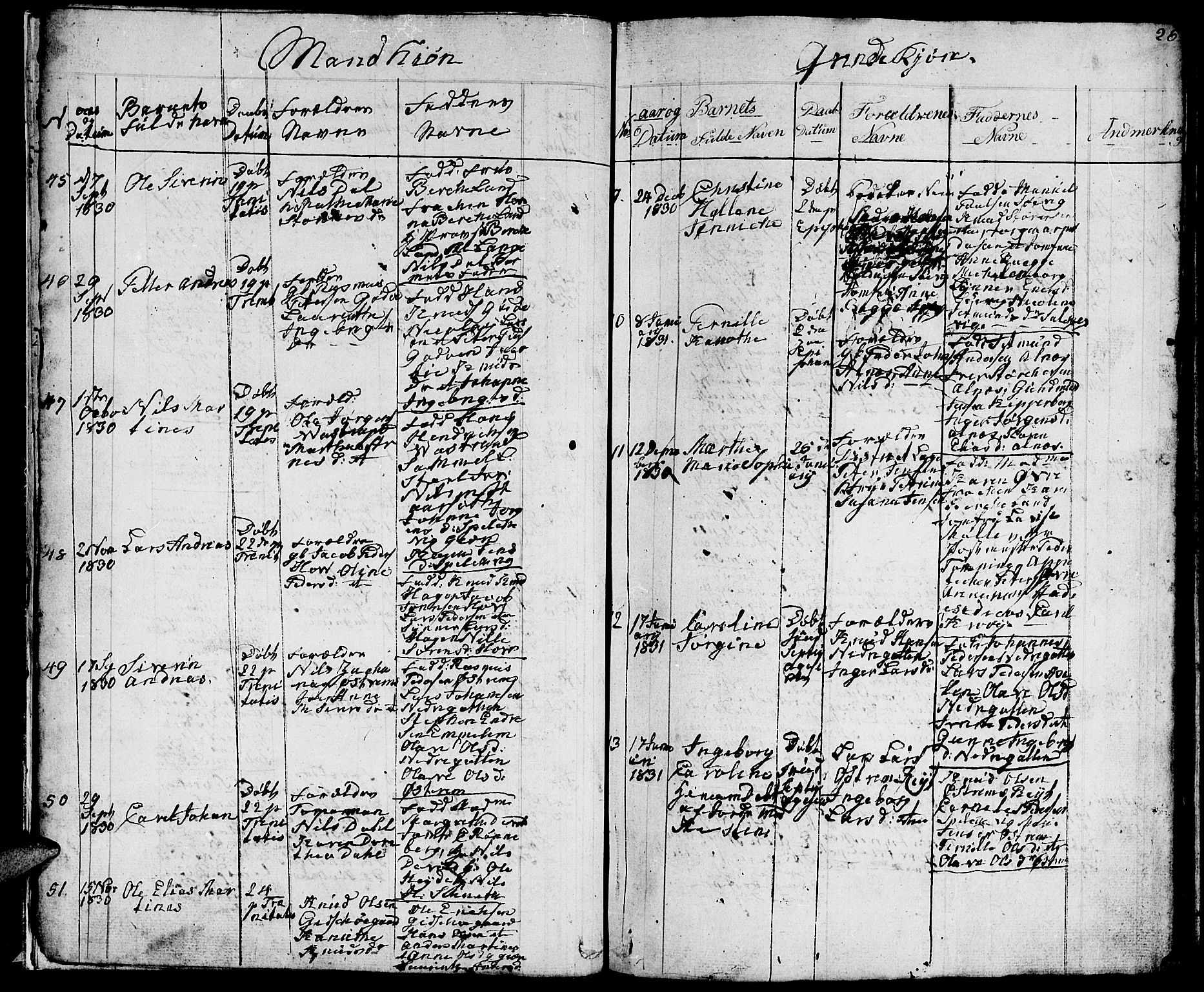 Ministerialprotokoller, klokkerbøker og fødselsregistre - Møre og Romsdal, AV/SAT-A-1454/528/L0425: Parish register (copy) no. 528C06, 1827-1840, p. 26