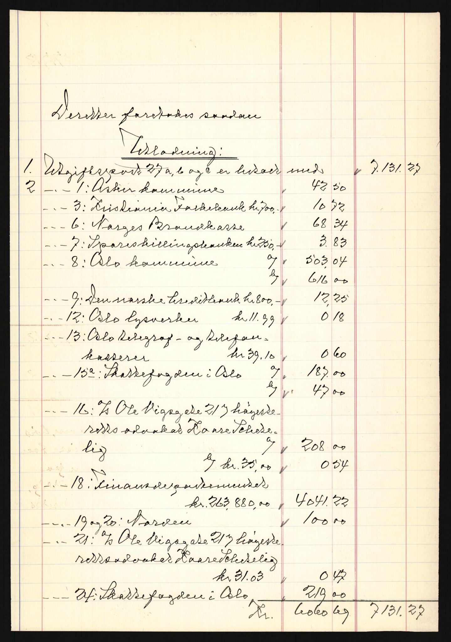 Oslo skifterett, AV/SAO-A-10383/H/Hd/Hdb/L0049: Skifteutlodningsprotokoll - avd. I, 1942