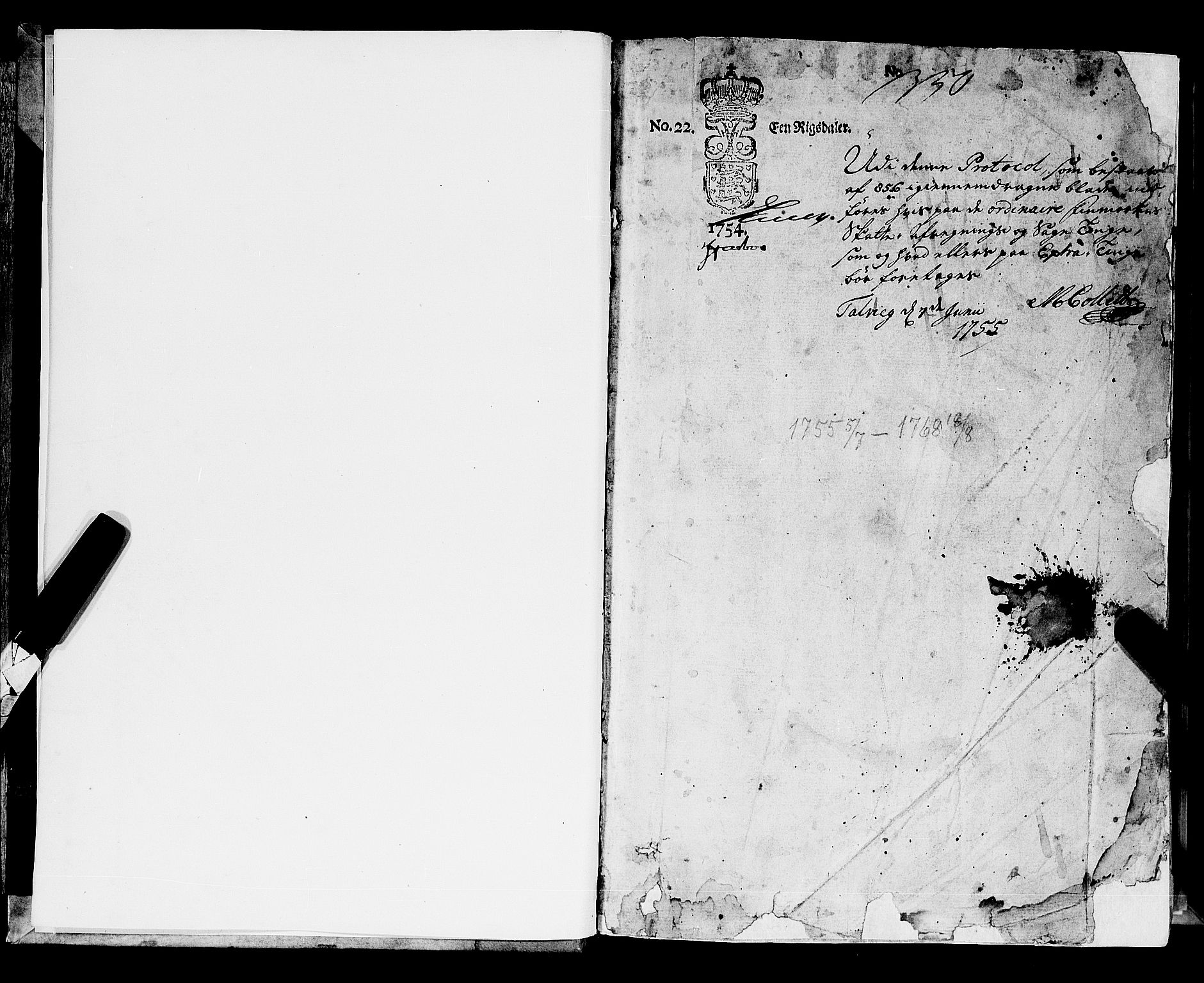 Finnmark sorenskriveri, AV/SATØ-S-0053/F/Fa/L0045: Justisprotokoller, 1755-1762, p. 0-1