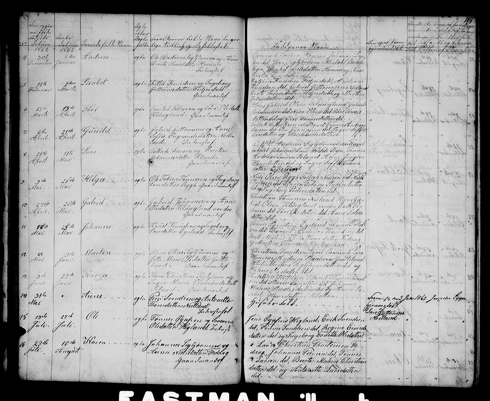 Bakke sokneprestkontor, AV/SAK-1111-0002/F/Fb/Fbb/L0002: Parish register (copy) no. B 2, 1849-1878, p. 48