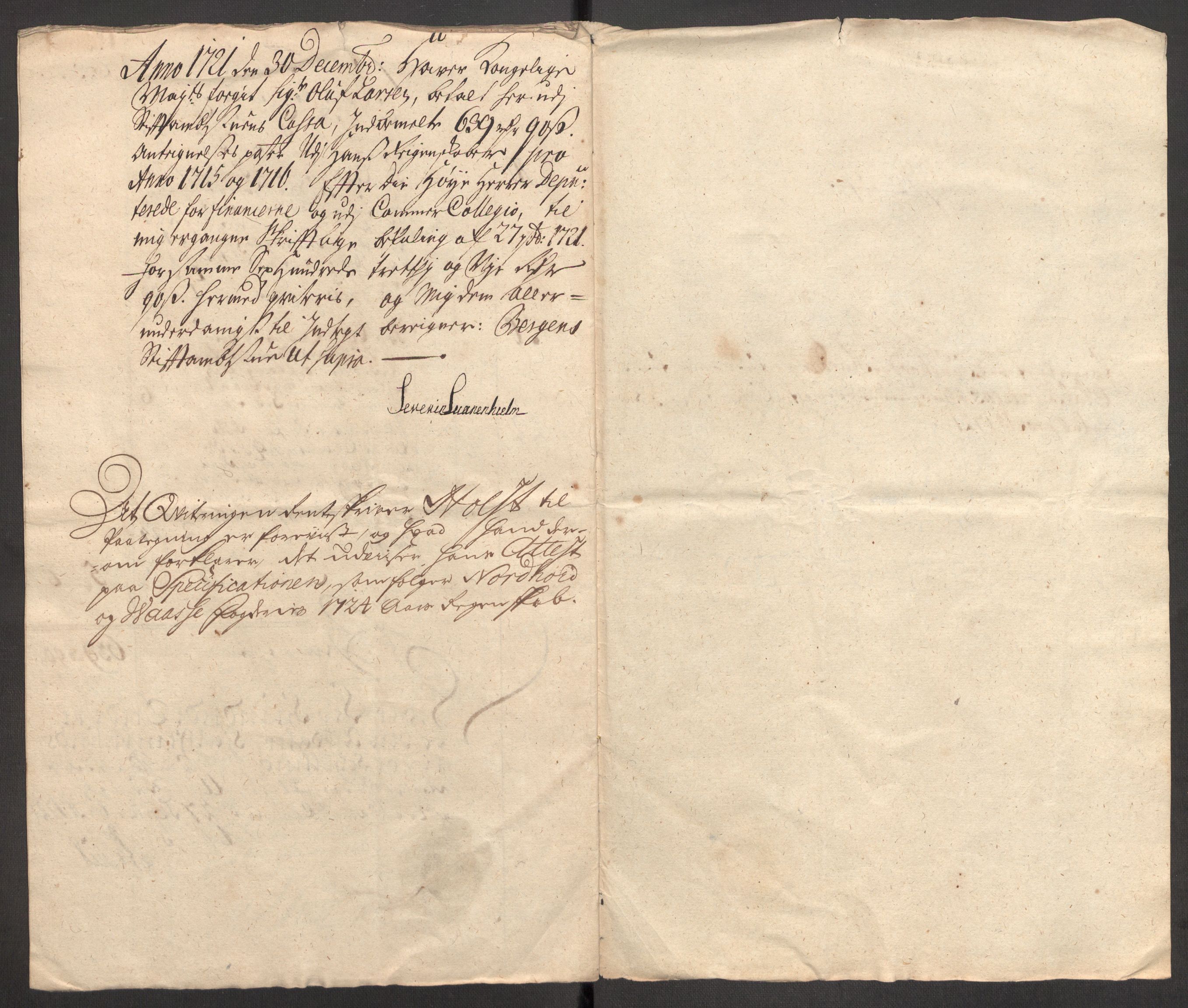 Rentekammeret inntil 1814, Reviderte regnskaper, Fogderegnskap, AV/RA-EA-4092/R48/L3000: Fogderegnskap Sunnhordland og Hardanger, 1721, p. 430