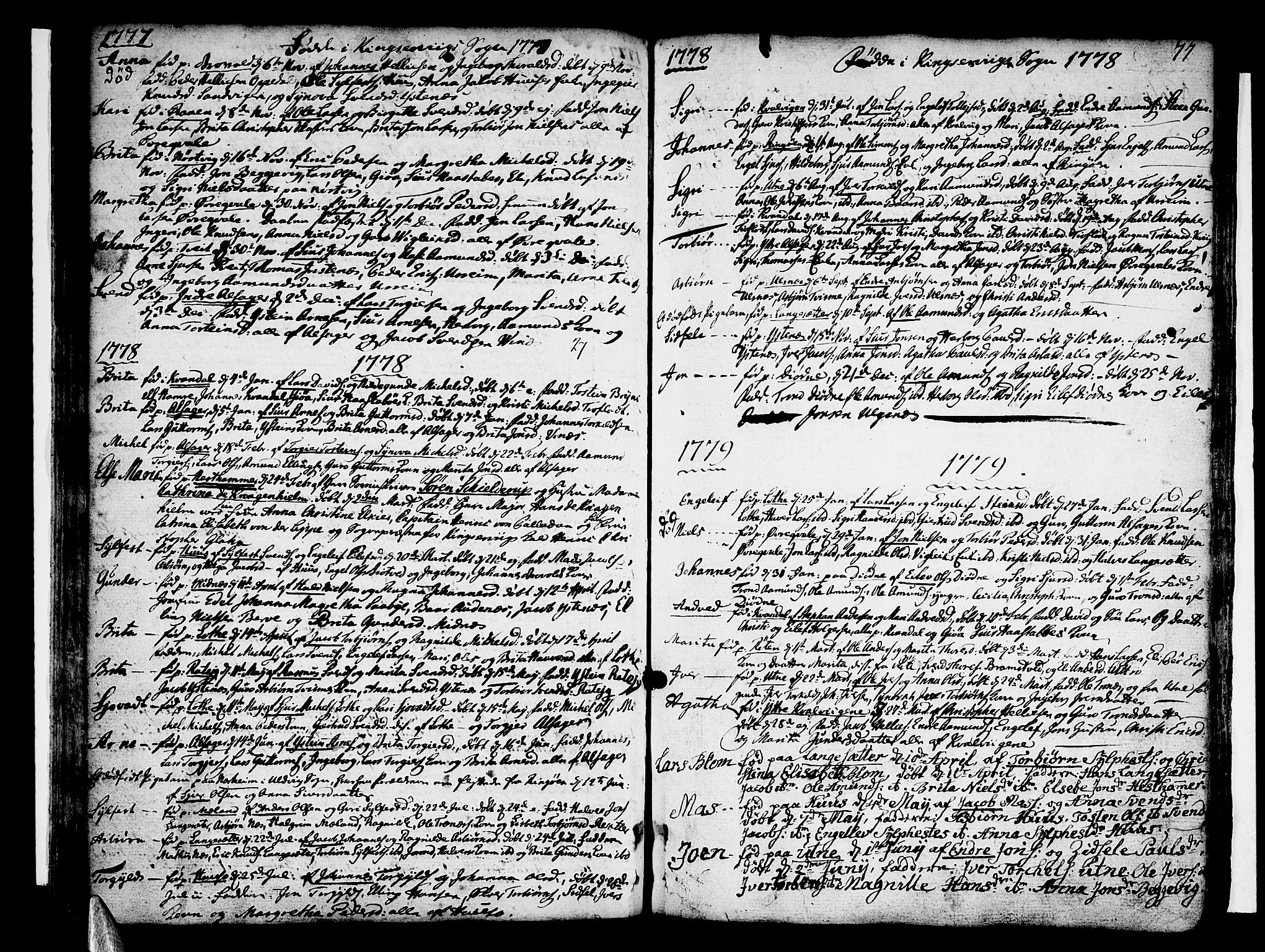 Ullensvang sokneprestembete, SAB/A-78701/H/Haa: Parish register (official) no. A 6 /2, 1758-1788, p. 77