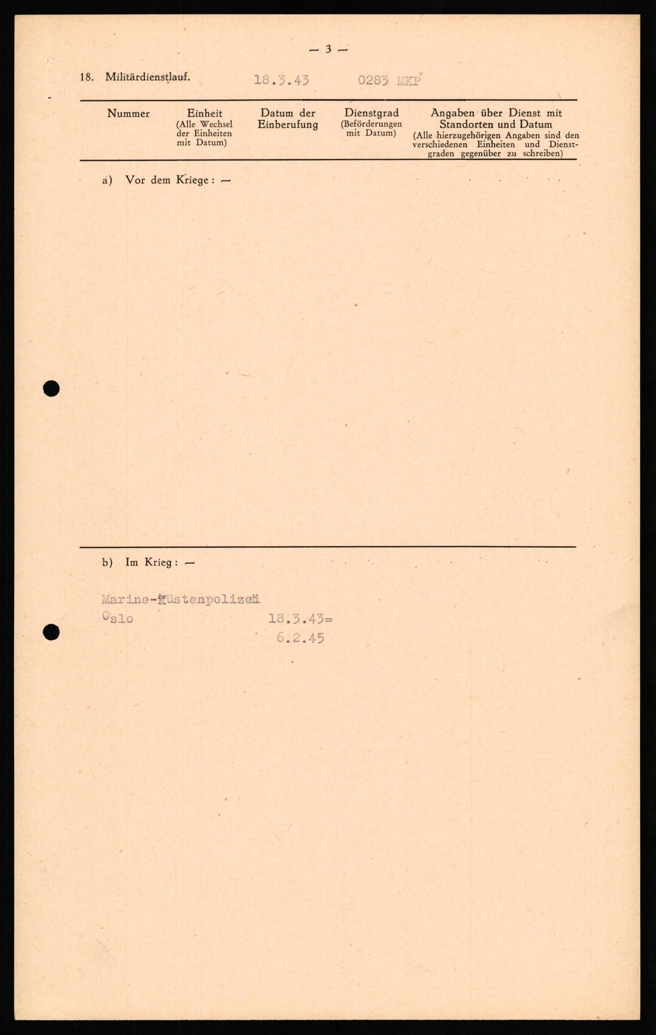 Forsvaret, Forsvarets overkommando II, AV/RA-RAFA-3915/D/Db/L0026: CI Questionaires. Tyske okkupasjonsstyrker i Norge. Tyskere., 1945-1946, p. 310